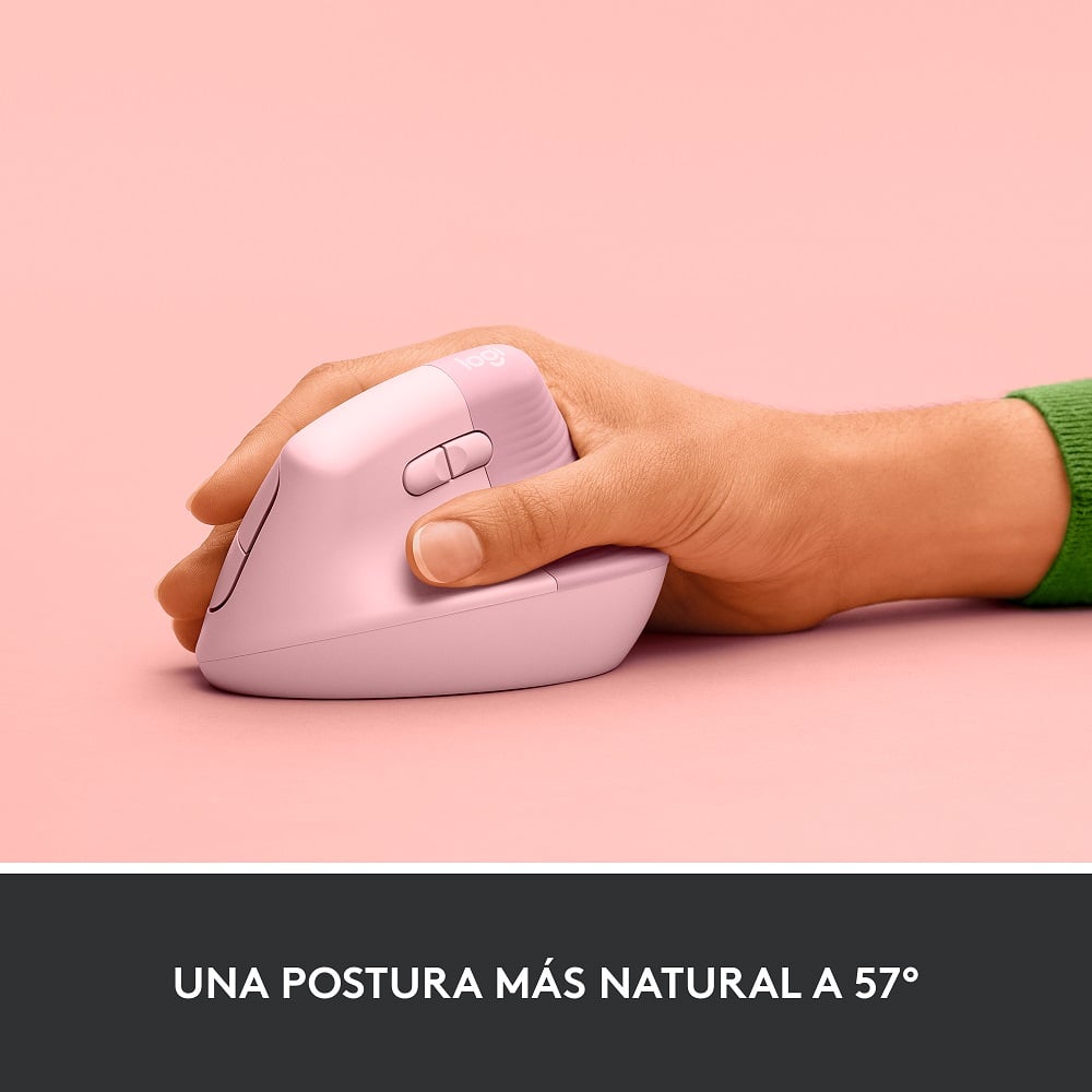 Mouse ergonómico vertical Logitech Lift Rosado - 2