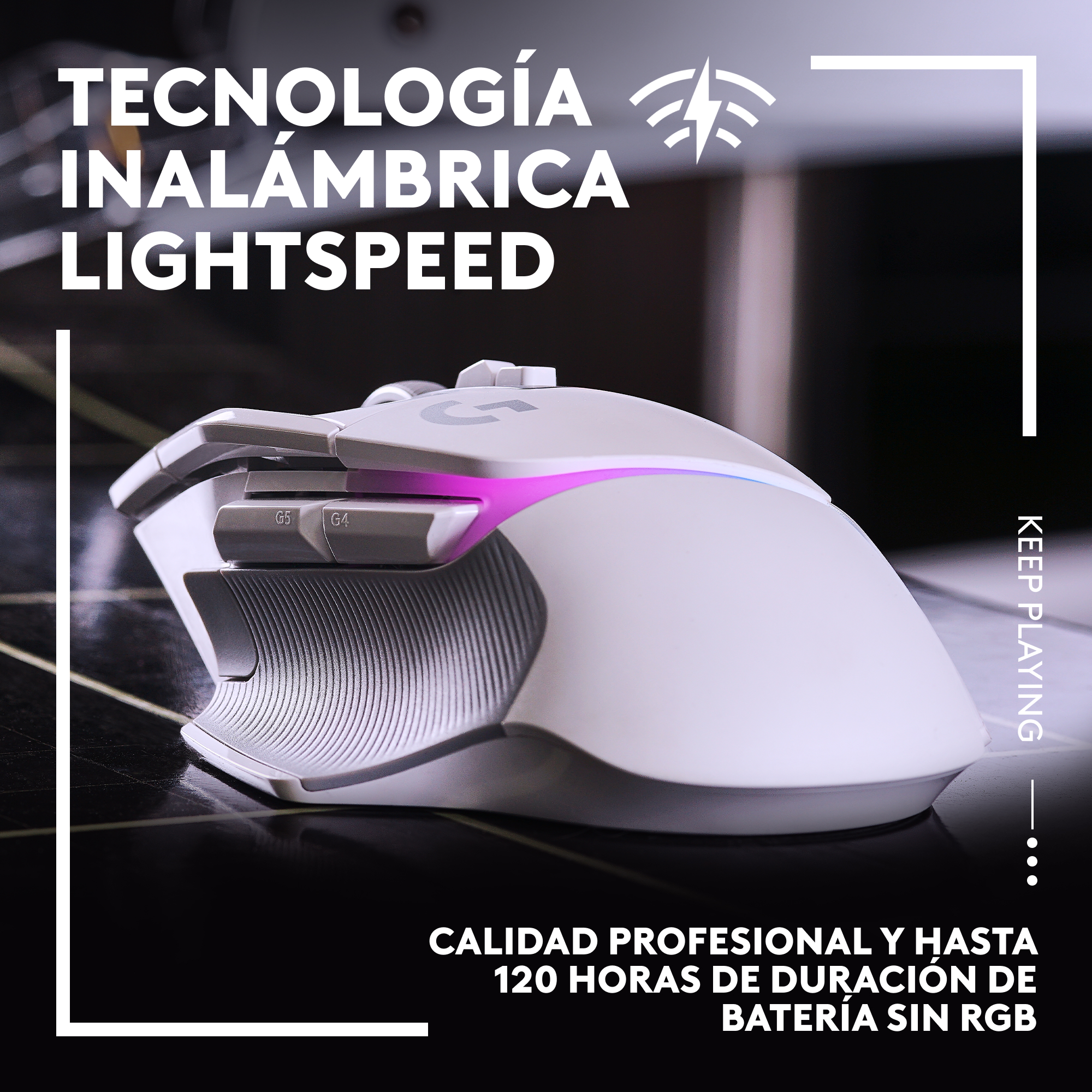 Mouse inalámbrico Logitech G502 X PLUS LIGHTSPEED RGB para juegos Blanco - 2