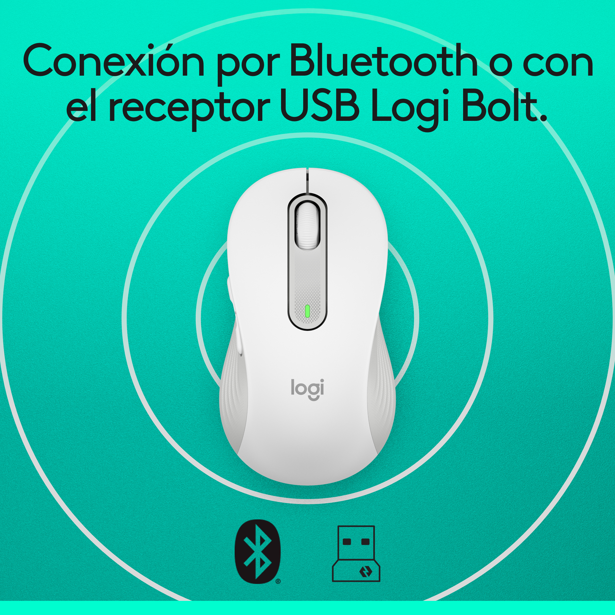 Mouse inalámbrico Logitech Signature M650 L Blanco - 3
