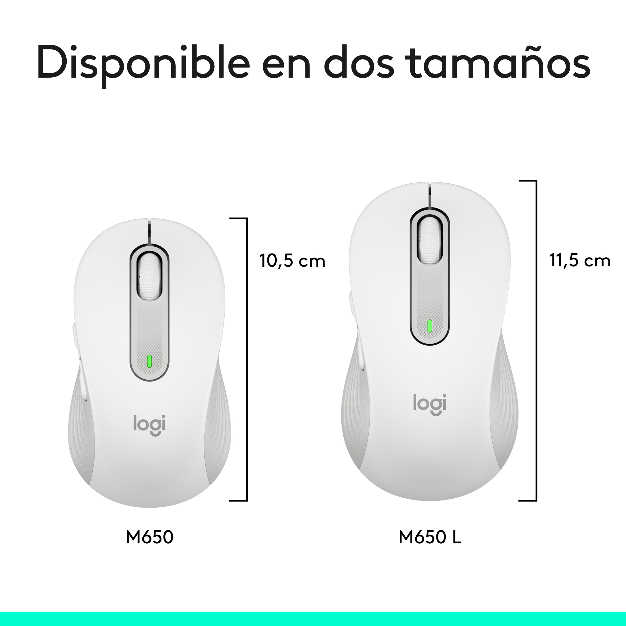 Mouse inalámbrico Logitech Signature M650 L Blanco - 6