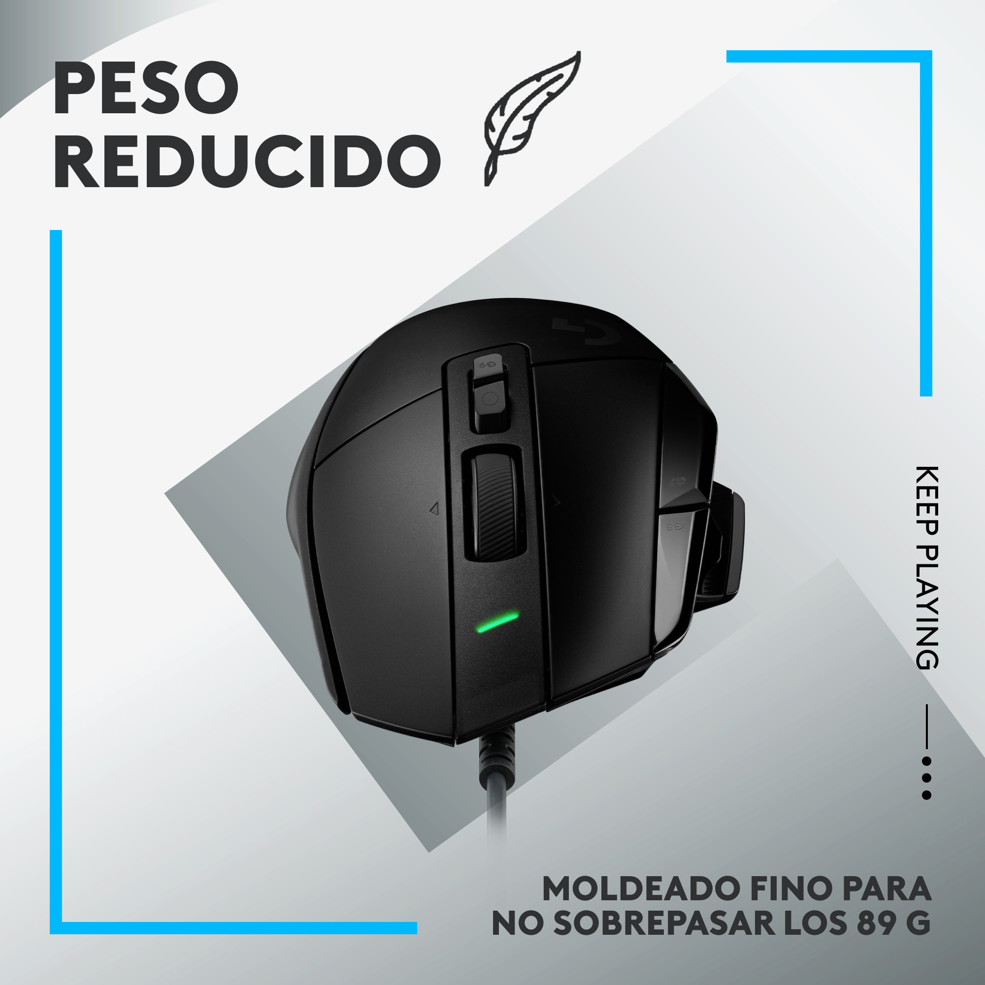 Mouse Logitech G502 X con Cable para juegos Negro - 5