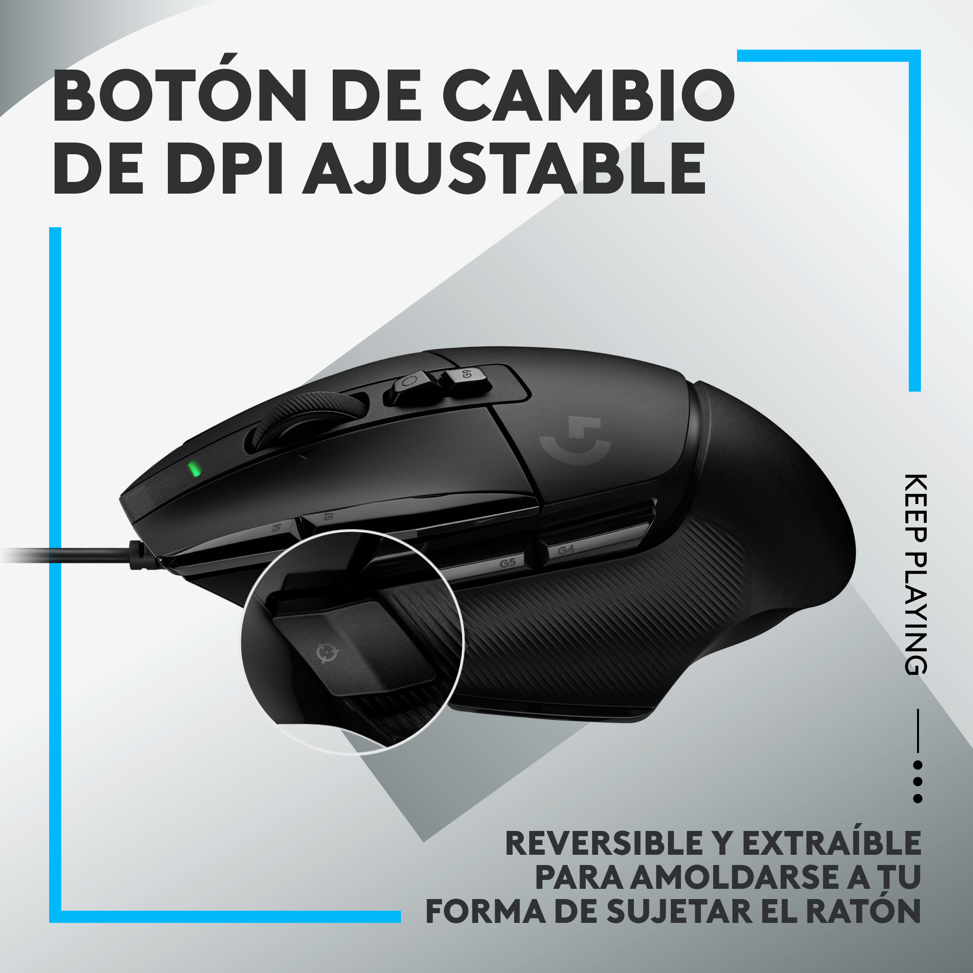 Mouse Logitech G502 X con Cable para juegos Negro - 6