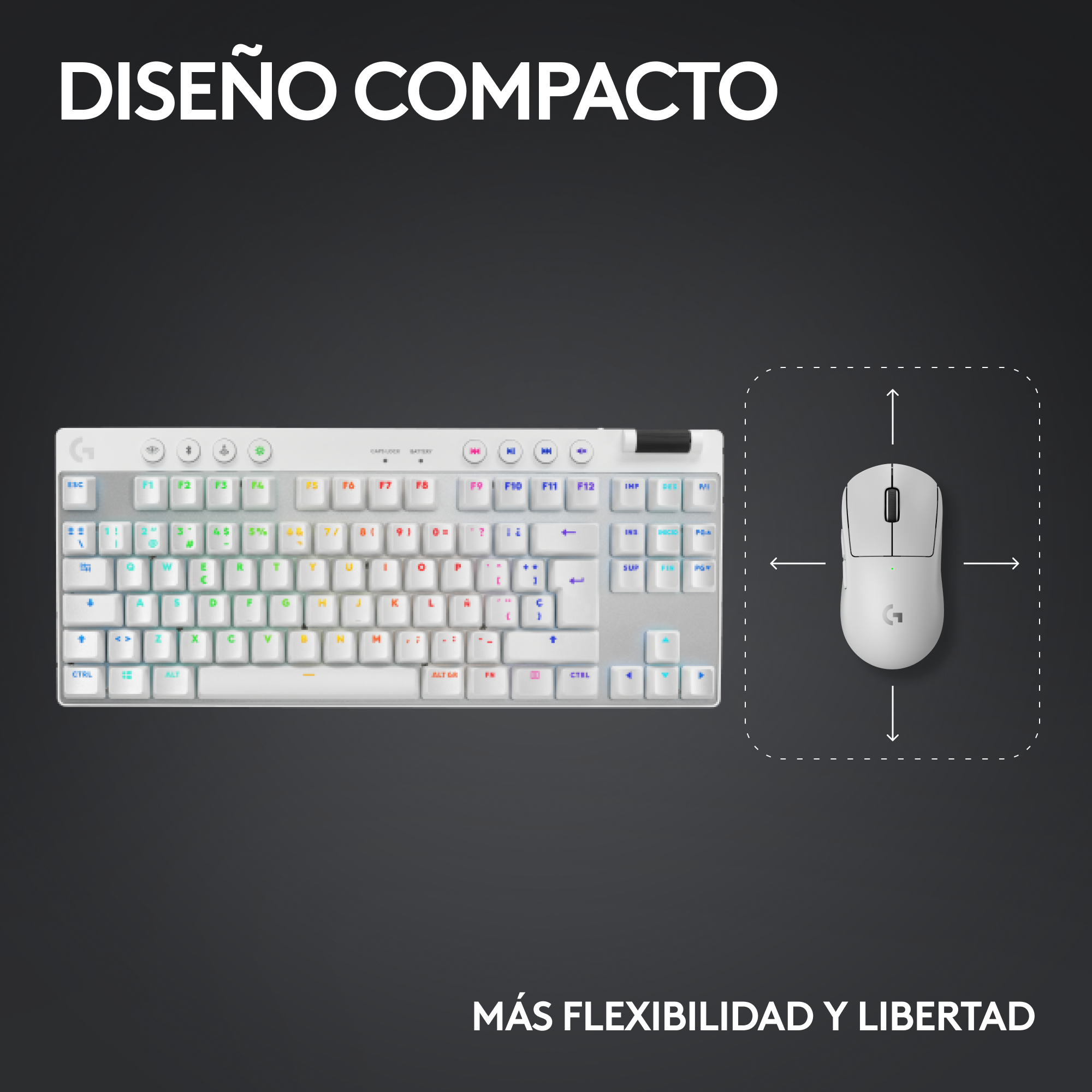 Teclado Inalámbrico Logitech G PRO X TKL LIGHTSPEED Blanco - 5