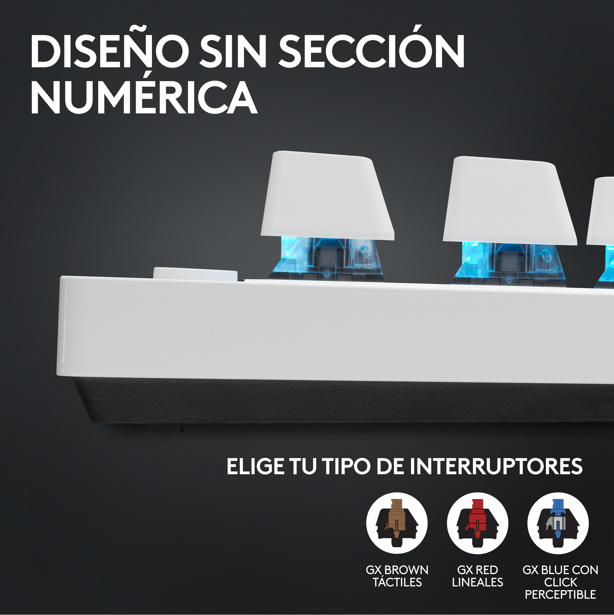 Teclado Inalámbrico Logitech G PRO X TKL LIGHTSPEED Blanco - 7