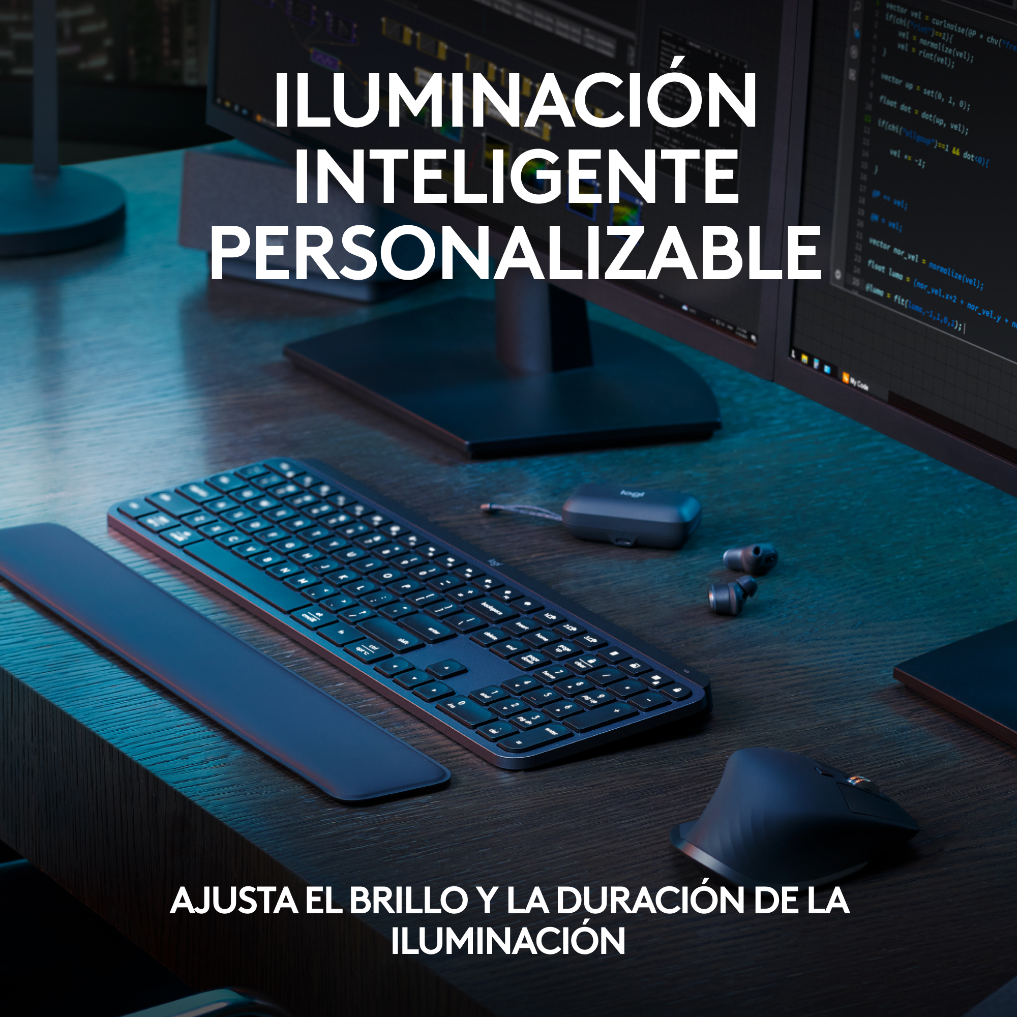 Teclado inalámbrico Bluethooth Logitech MX Keys S USB-C Negro - 2