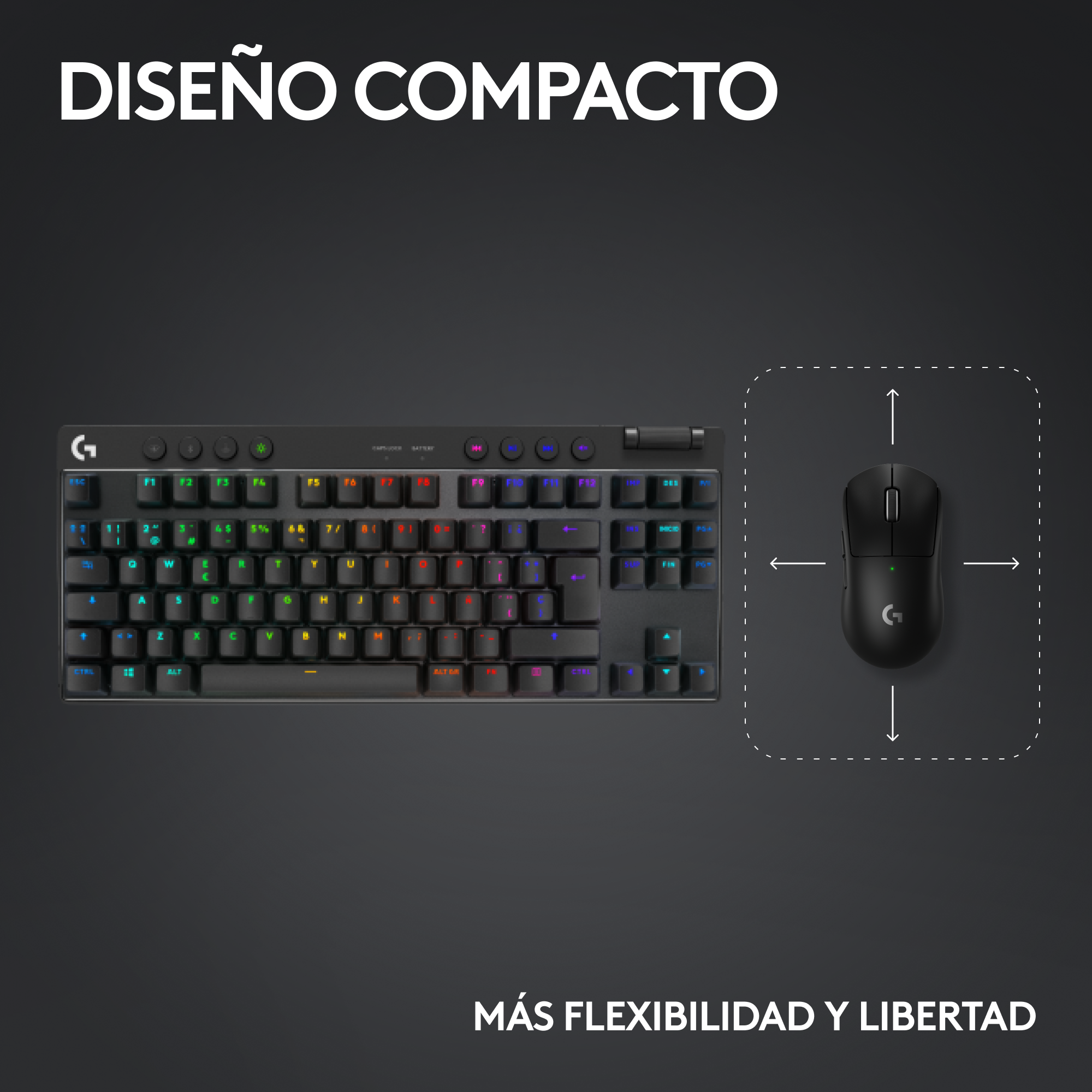 Teclado Inalámbrico Logitech G PRO X TKL LIGHTSPEED Negro - 5