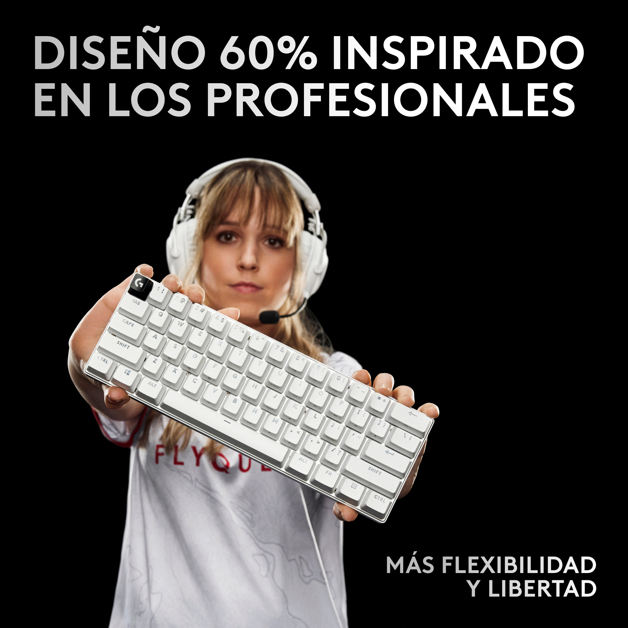 TECLADO LOGITECH PRO X 60 LIGHTSPEED BT/ÓPTICO/65 HRS/RGB WHITE - 4