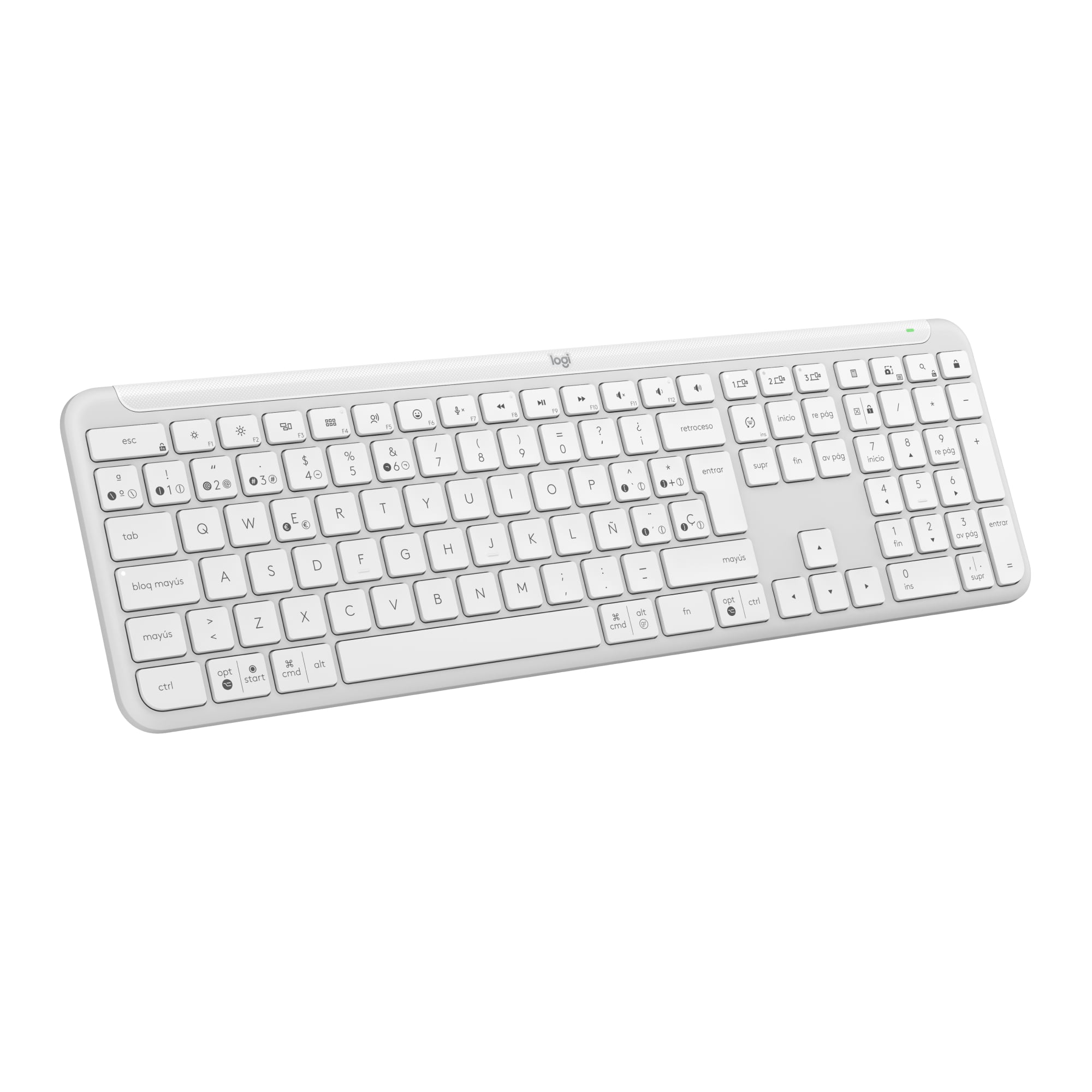 TECLADO LOGITECH SLIM SILENT K950 WIRELESS BOLT/BLUETOOTH SP WHITE - 1