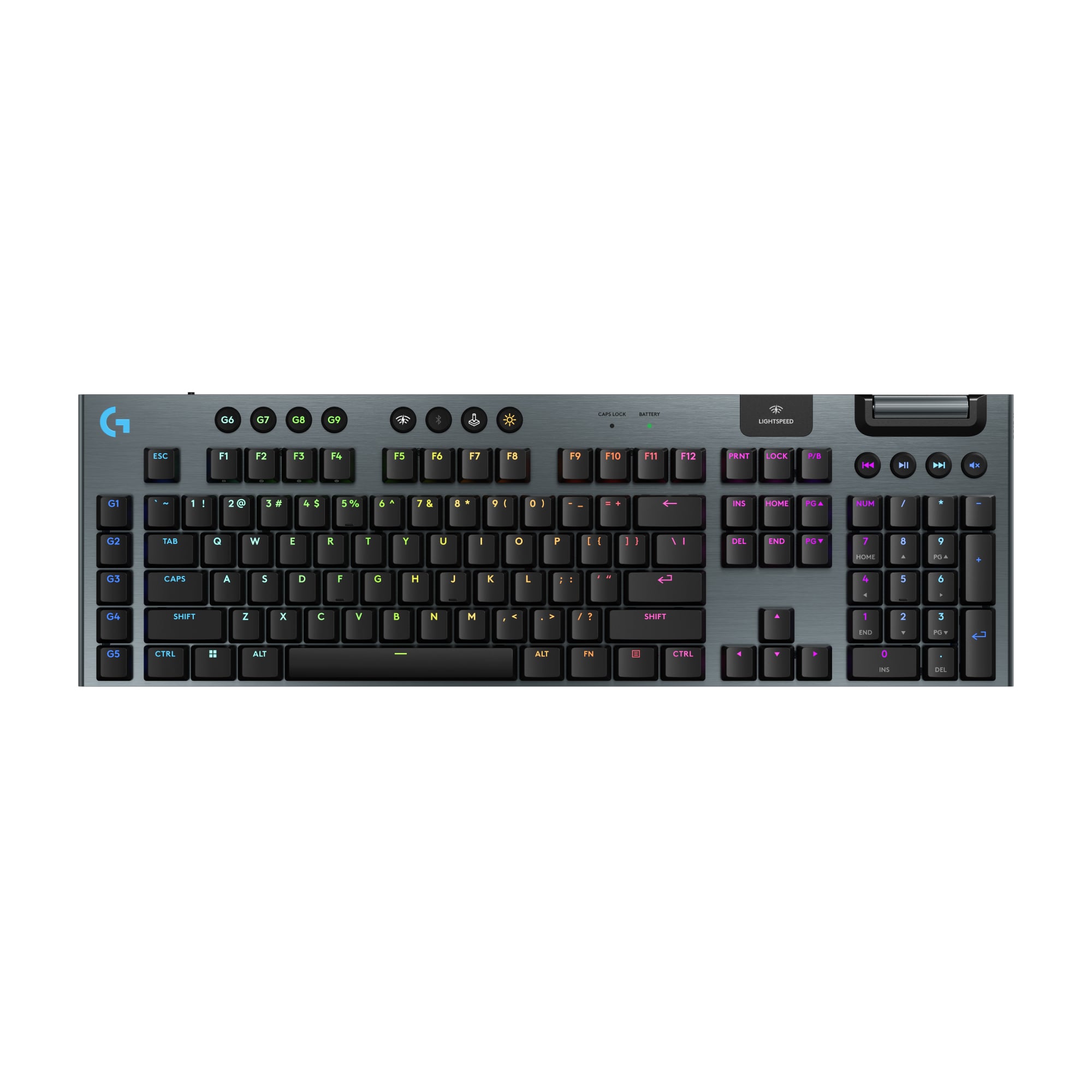 Teclado inalámbrico discreto LOGITECH G915 X LIGHTSPEED para juegos Negro - 1