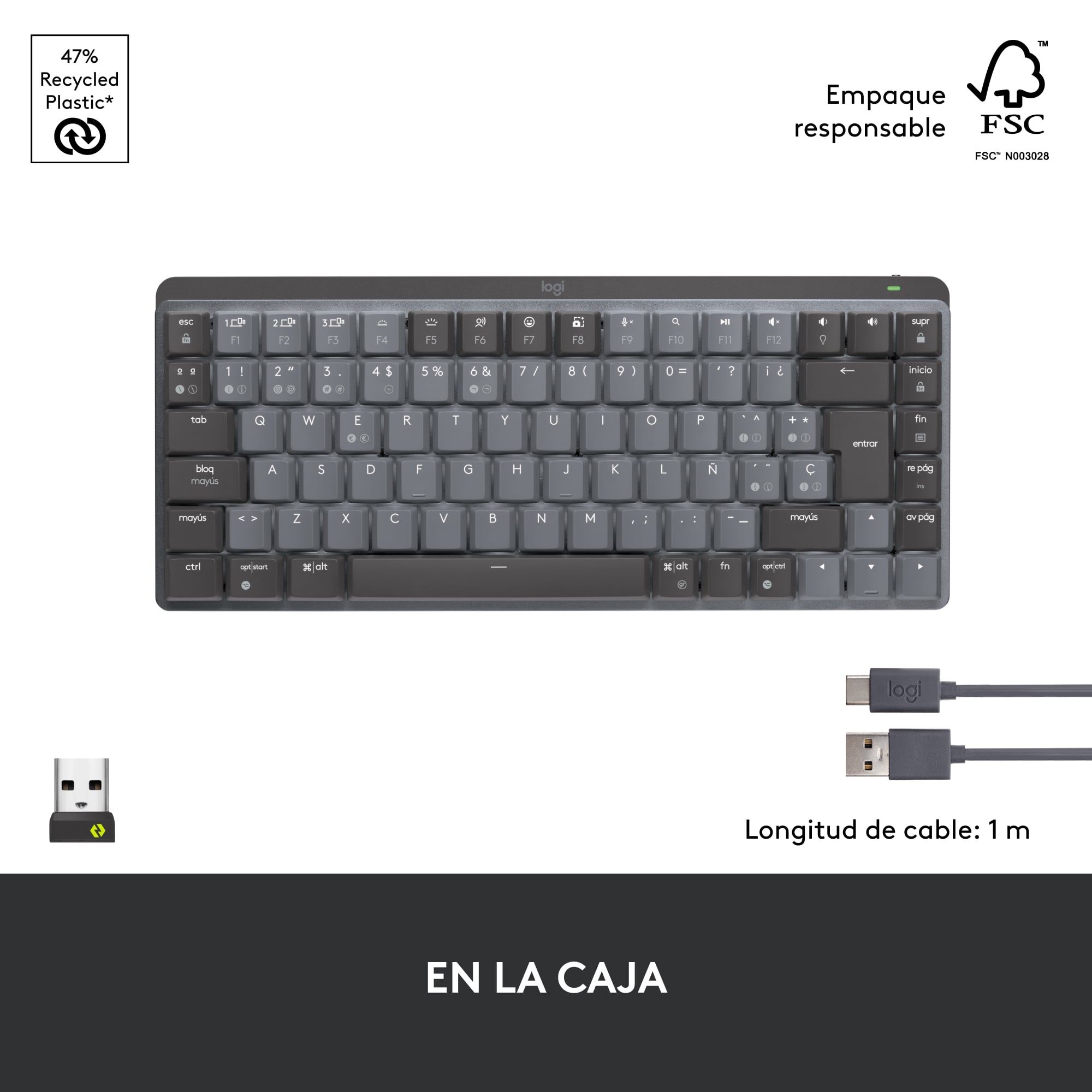 Teclado Inalámbrico Logitech MX Mechanical Mini Negro - 9