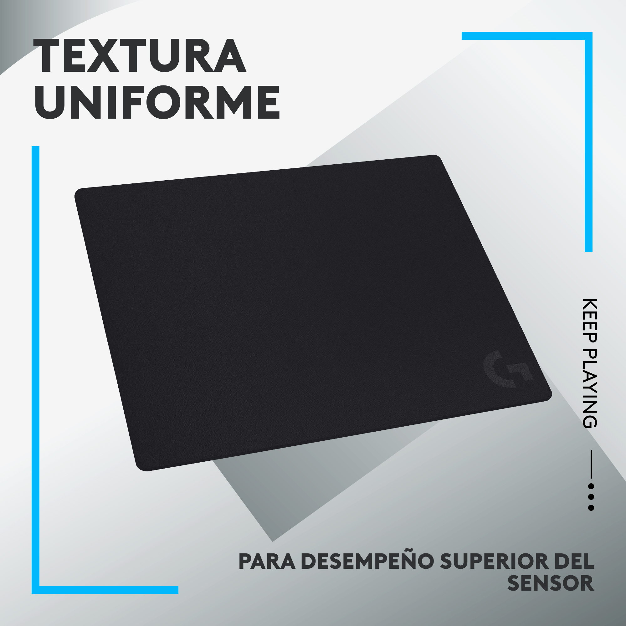 Almohadilla Gruesa y Grande para Mouse Logitec G740 para Juegos Negro - 2