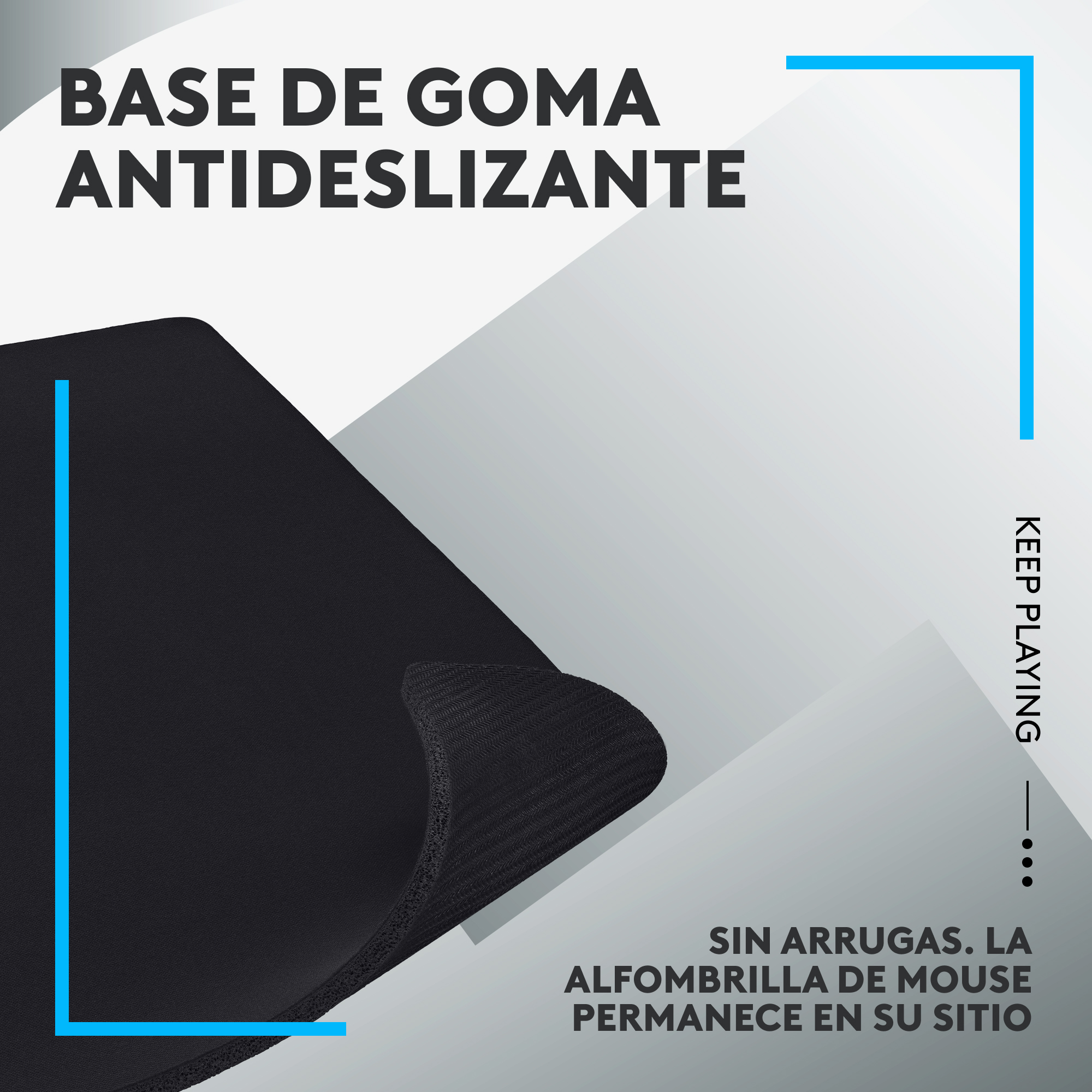Almohadilla Gruesa y Grande para Mouse Logitec G740 para Juegos Negro - 4