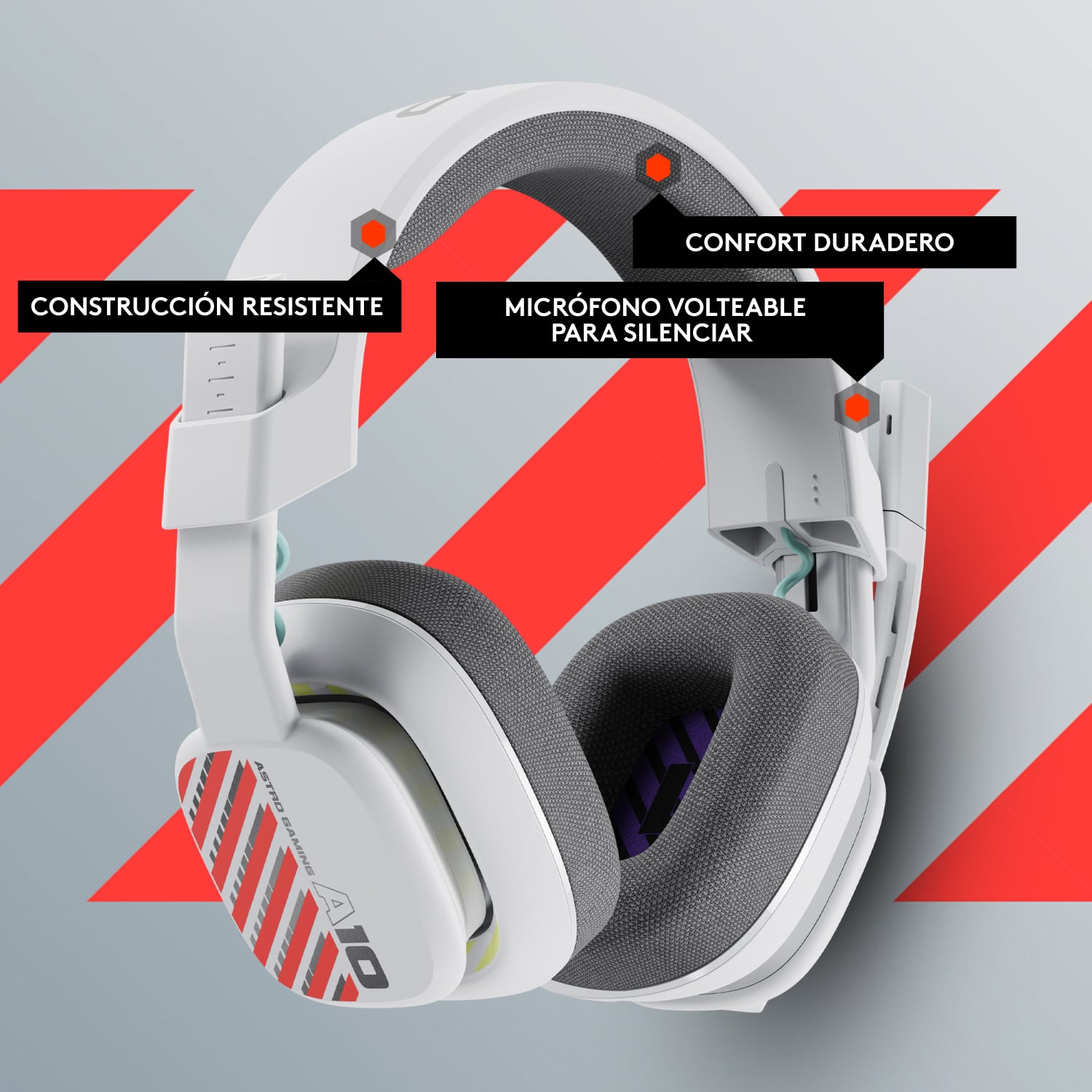 Audífonos A10 Gen 2 para juegos Logitech G Astro PC/MAC/PS5/XBOX/SWITCH Blanco - 7