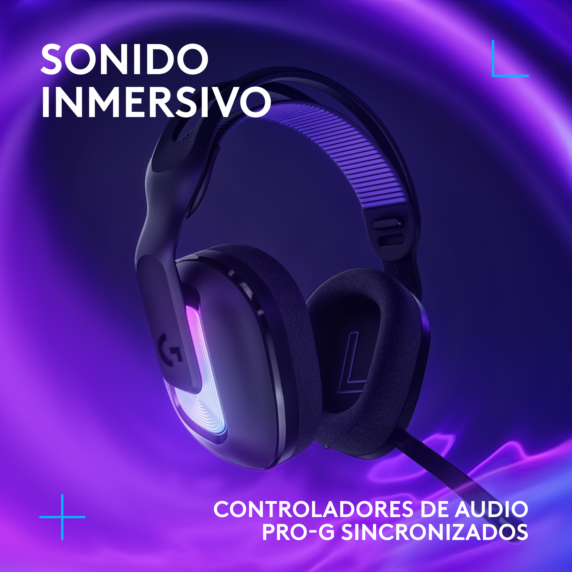 Audífonos inalámbricos G522 LIGHTSPEED para juegos gaming con LIGHTSYNC RGB Negro - 3