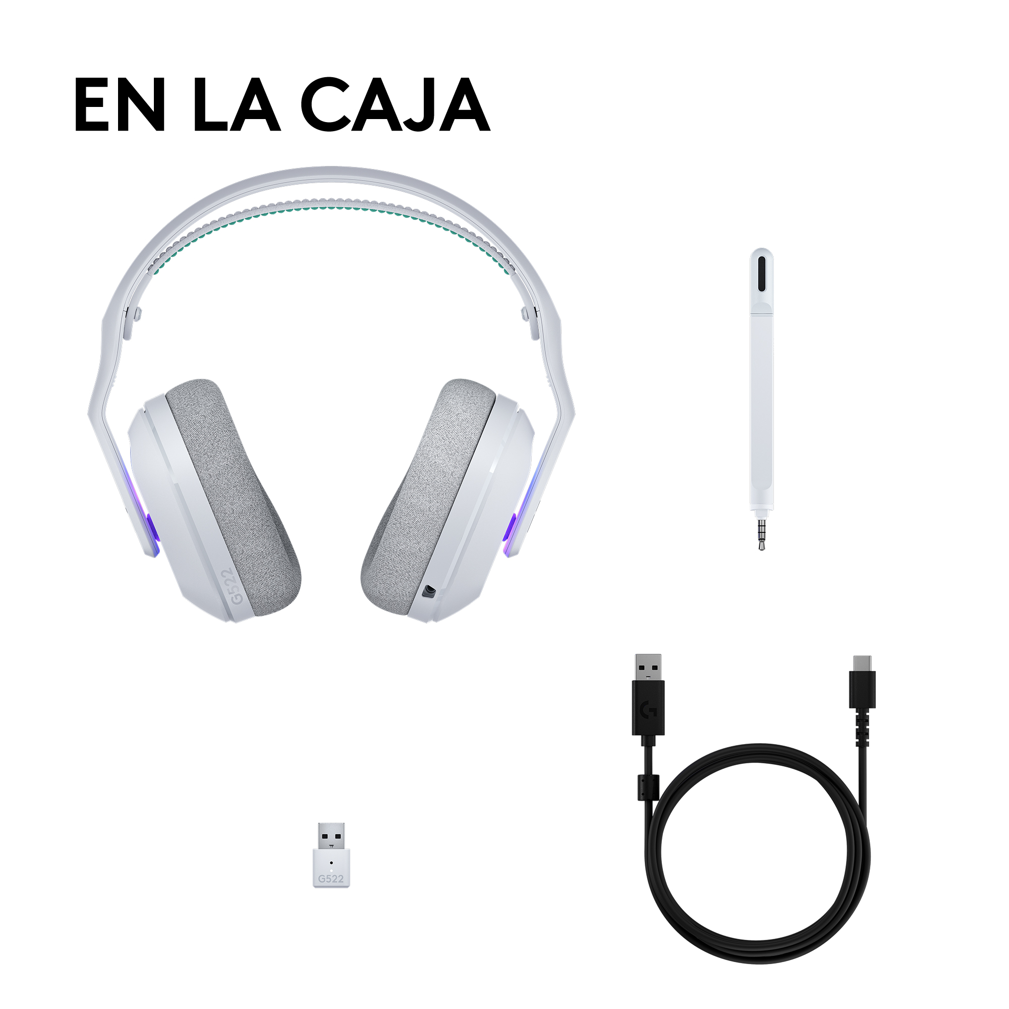 Audífonos inalámbricos G522 LIGHTSPEED para juegos gaming con LIGHTSYNC RGB Negro - 5