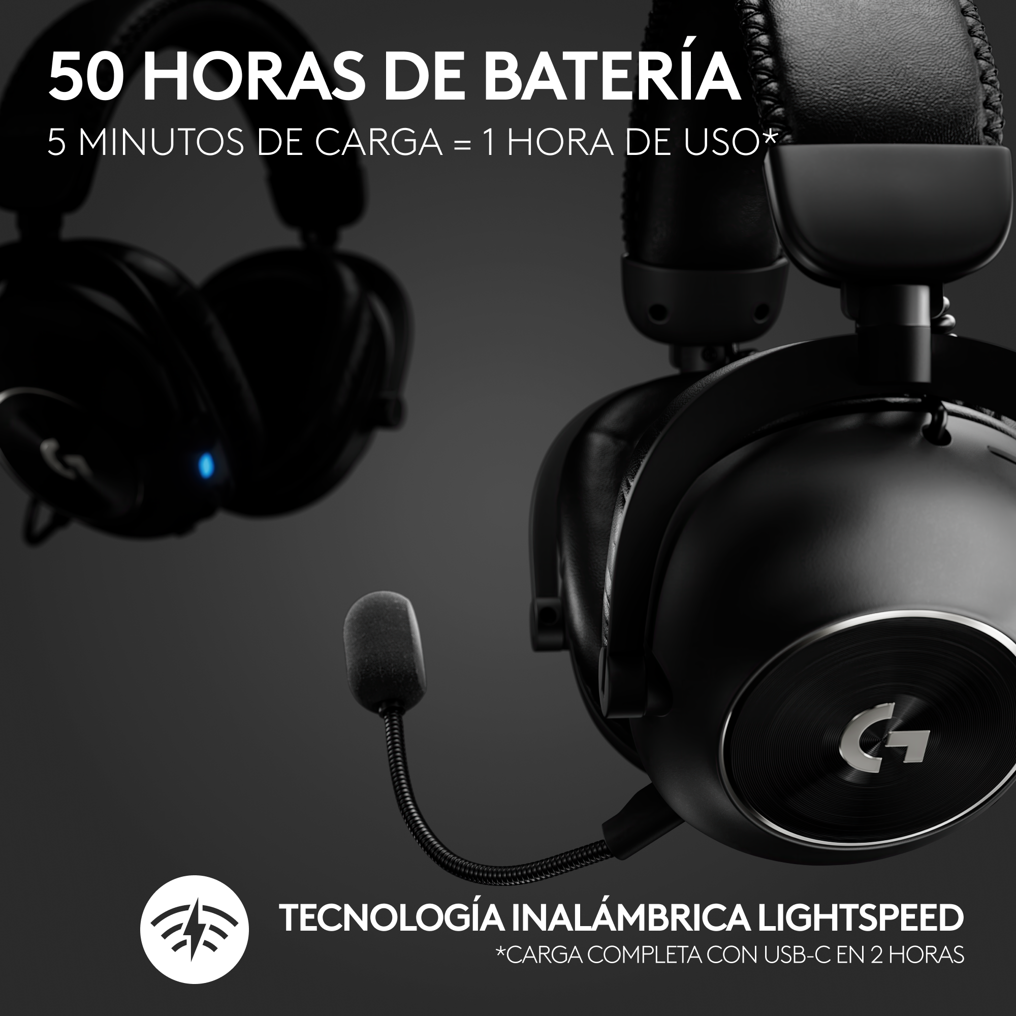 Audífonos Inalámbricos gaming Logitech G PRO X 2 LIGHTSPEED Negro - 2