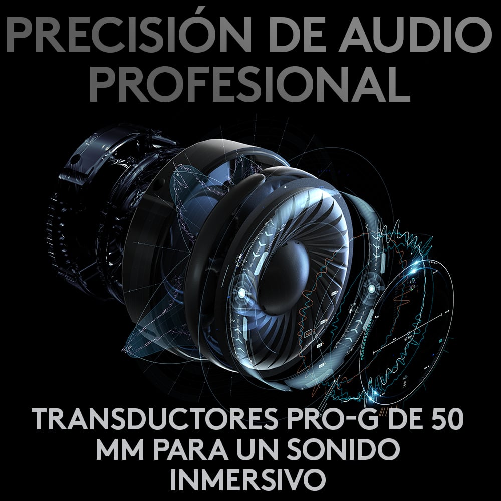 Audífonos inalámbricos con micrófono LIGHTSPEED Logitech G PRO X para gaming Negro - 4