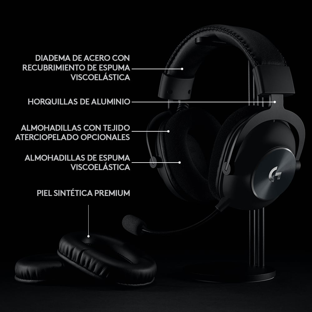 Audífonos inalámbricos con micrófono LIGHTSPEED Logitech G PRO X para gaming Negro - 5