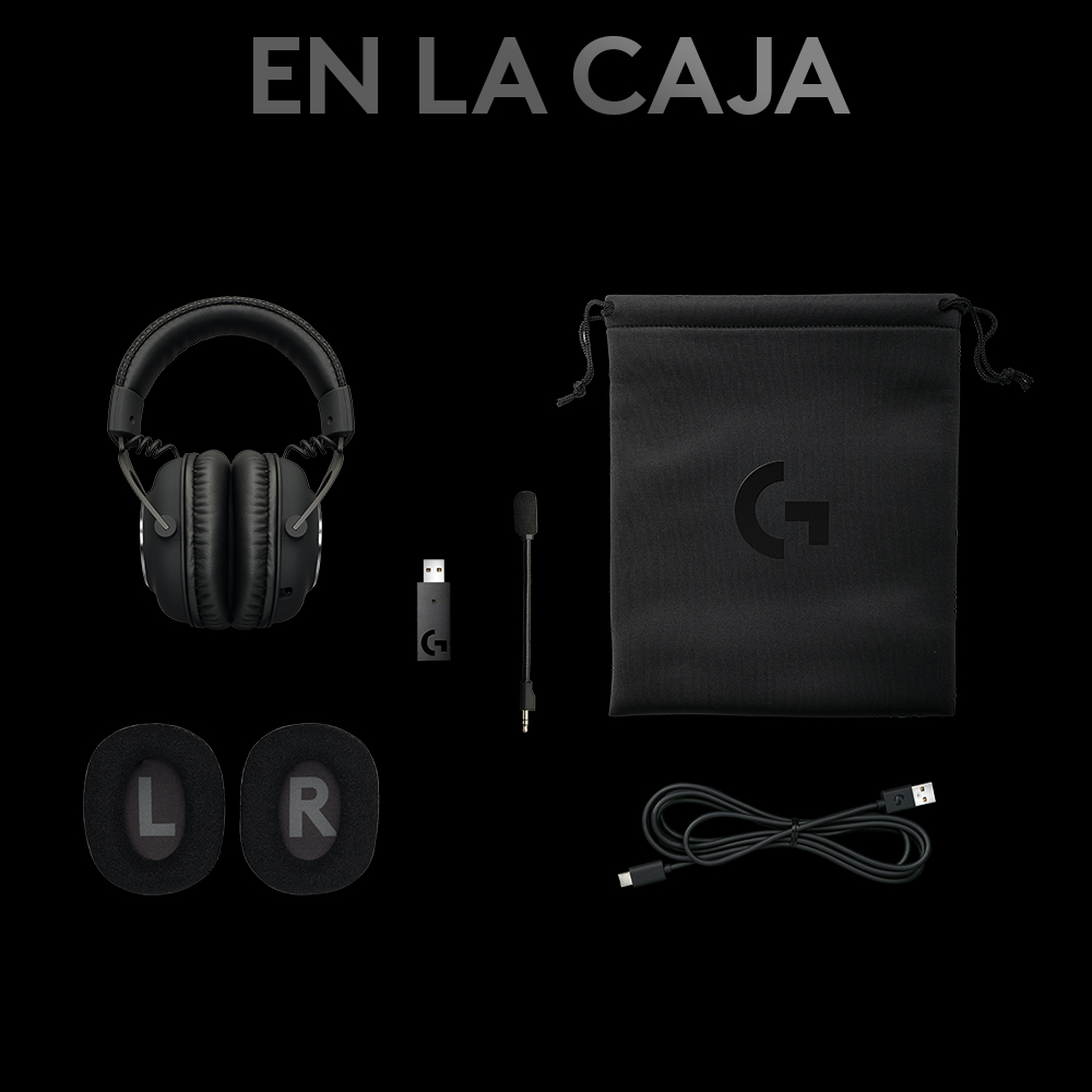 Audífonos inalámbricos con micrófono LIGHTSPEED Logitech G PRO X para gaming Negro - 8