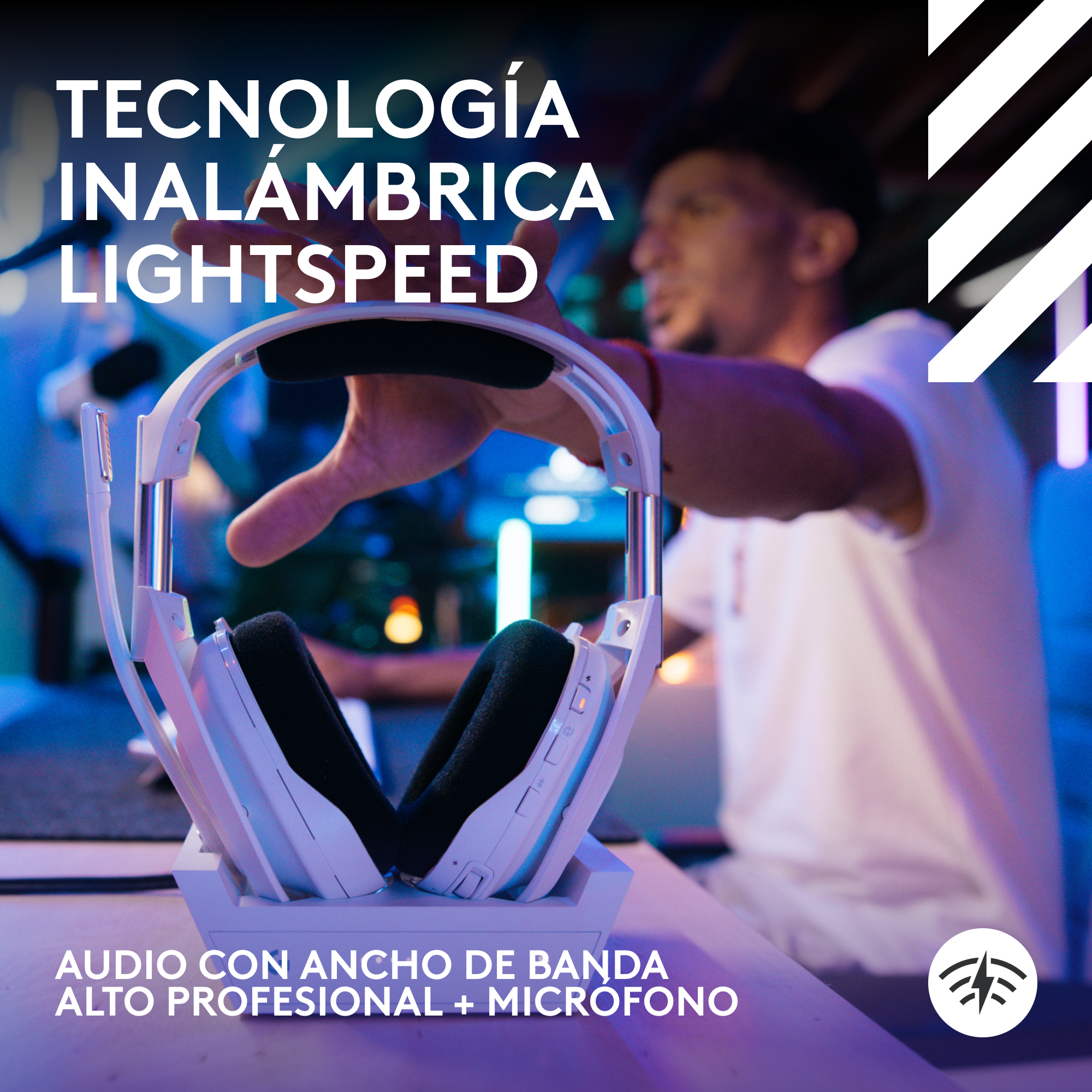Audífonos inalámbricos Logitech G Astro A50 X para juegos Blanco - 3