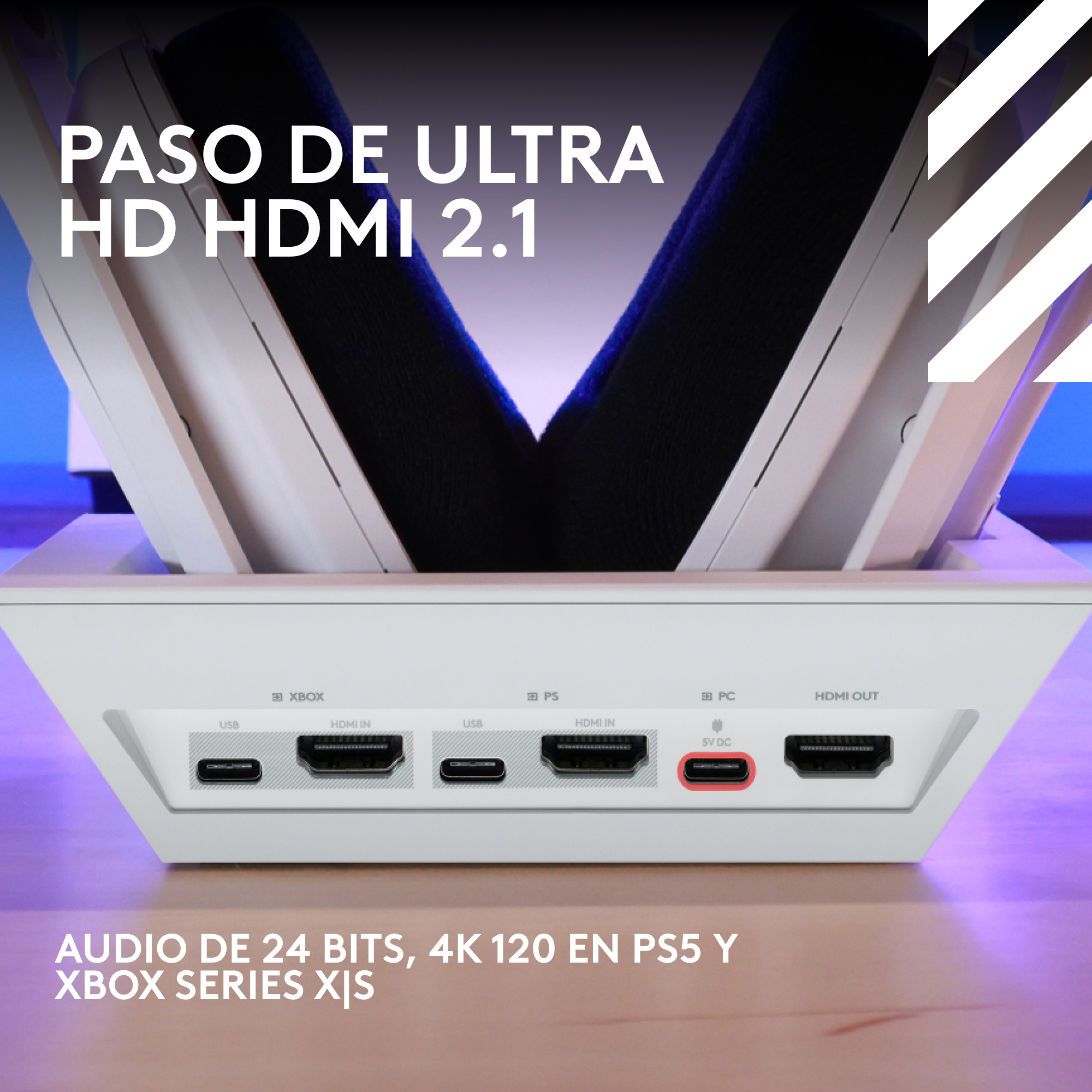 Audífonos inalámbricos Logitech G Astro A50 X para juegos Blanco - 4