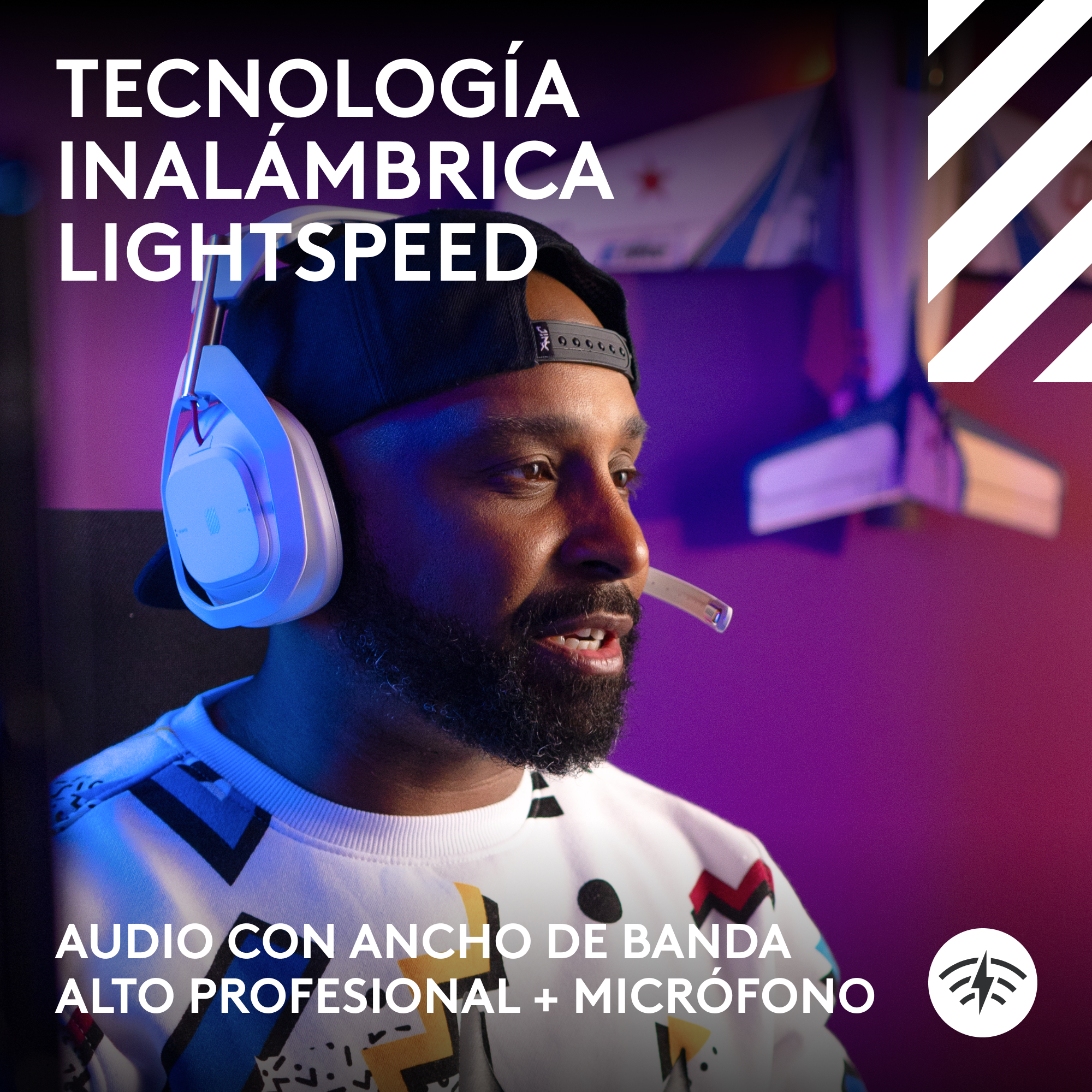 Audífonos inalámbricos con micrófono Logitech G Astro A50 LIGHTSPEED PS5-PC-XBOX + estación base Negro - 3