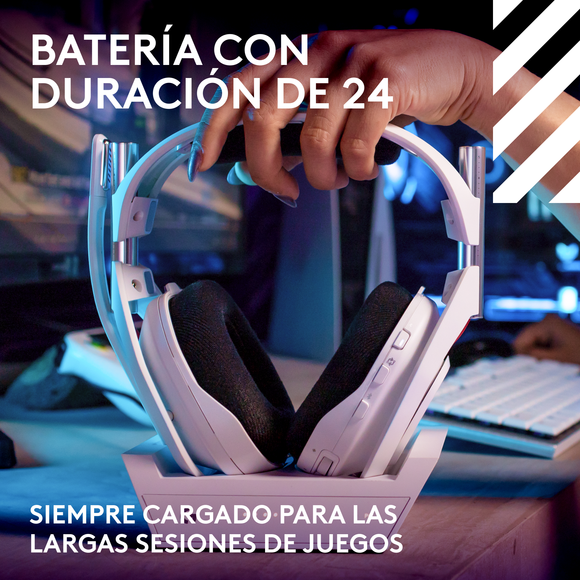 Audífonos inalámbricos con micrófono Logitech G Astro A50 LIGHTSPEED PS5-PC-XBOX + estación base Negro - 7