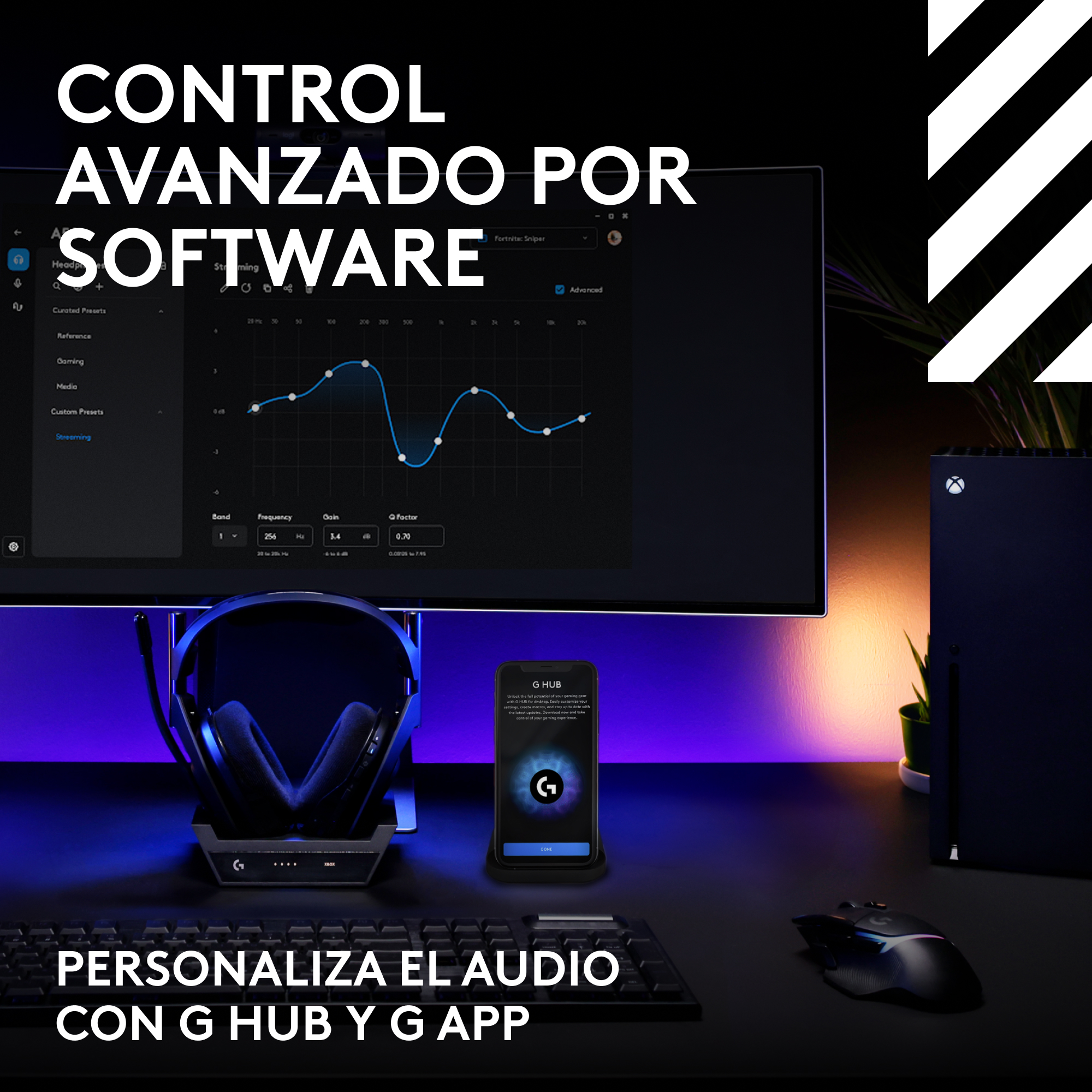 Audífonos inalámbricos con micrófono Logitech G Astro A50 LIGHTSPEED PS5-PC-XBOX + estación base Negro - 7