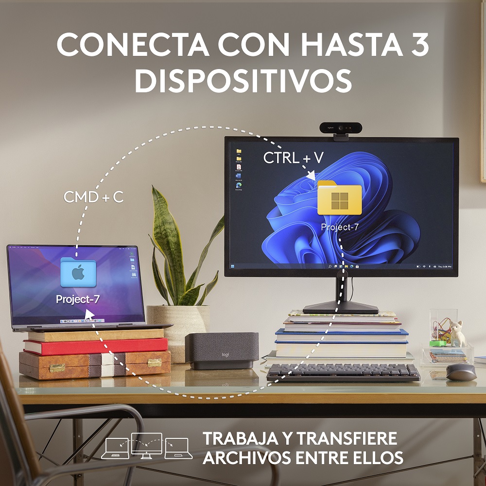 Mouse inalámbrico compacto de alto rendimiento Logitech MX Anywhere 3S Rose - 7