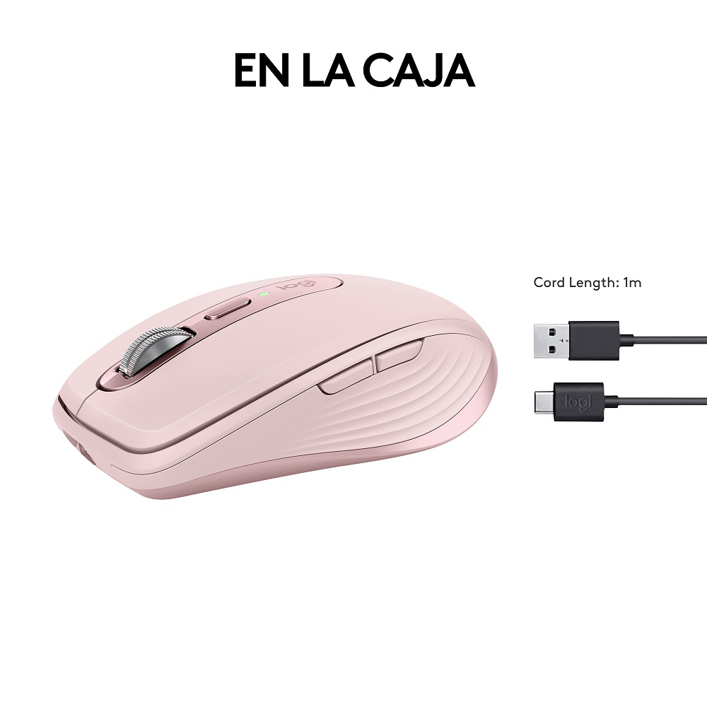 Mouse inalámbrico compacto de alto rendimiento Logitech MX Anywhere 3S Rose - 8