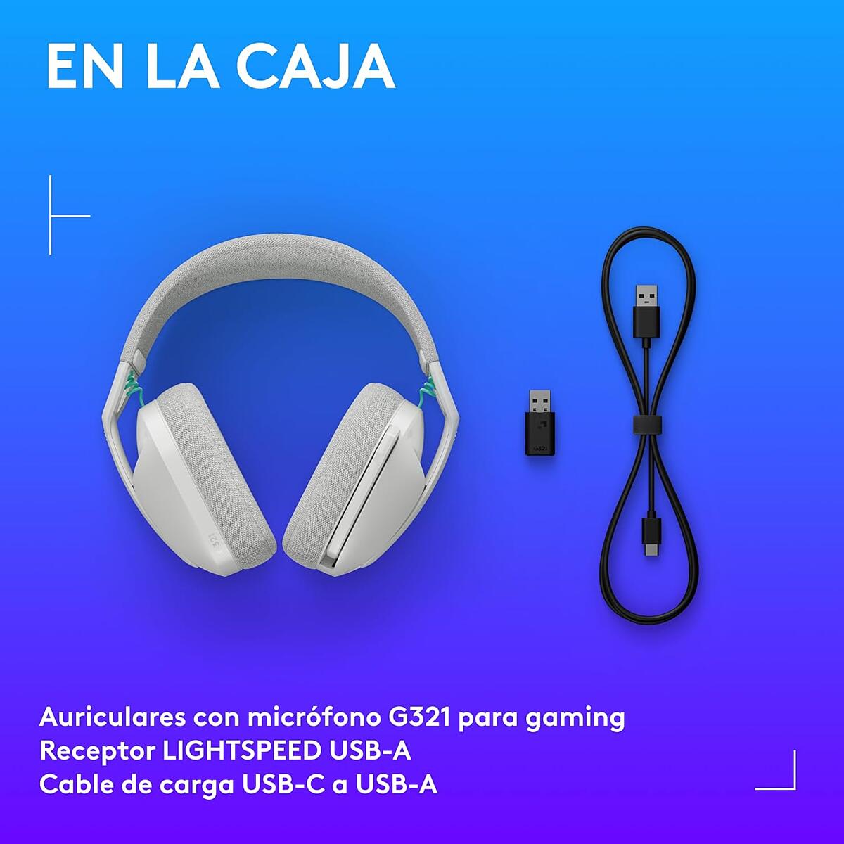 Audífonos con micrófono inalámbricos G321 LIGHTSPEED para juegos Blanco - 8