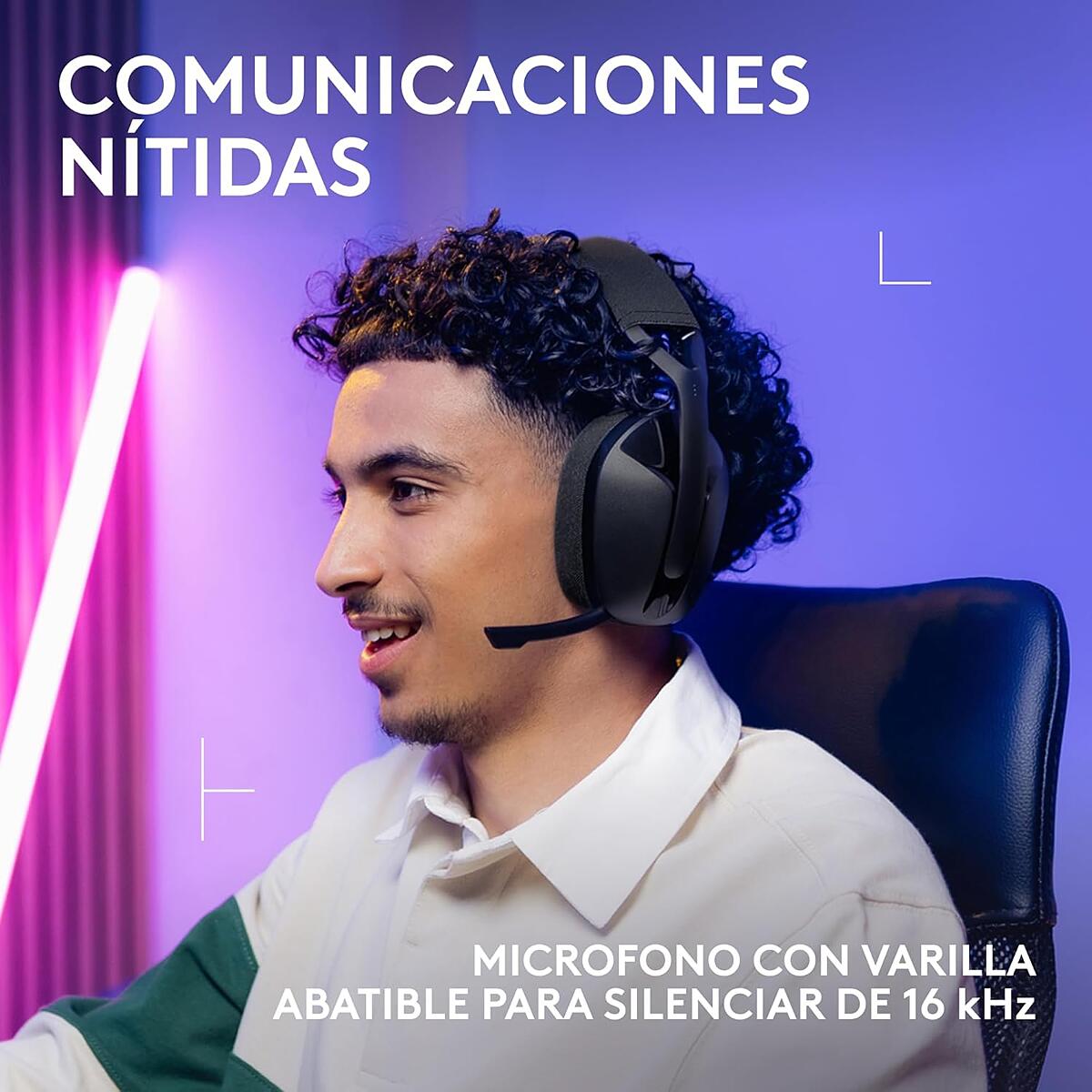 Audífonos con micrófono inalámbricos G321 LIGHTSPEED para juegos Negro - 2