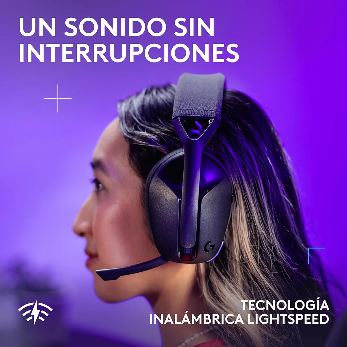 Audífonos con micrófono inalámbricos G321 LIGHTSPEED para juegos Negro - 3
