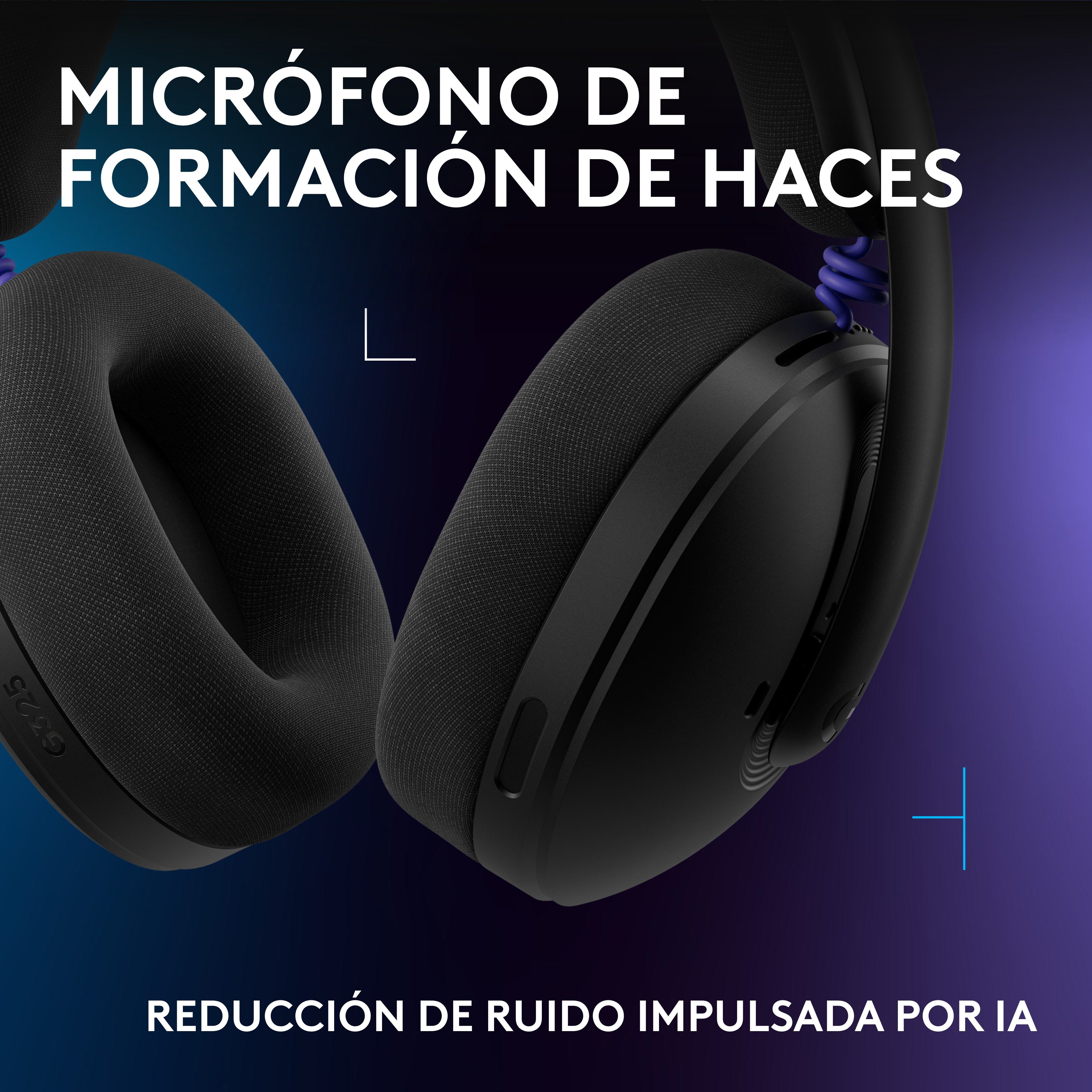 Audífonos con micrófono inalámbricos G325 LIGHTSPEED para juegos Negro - 5