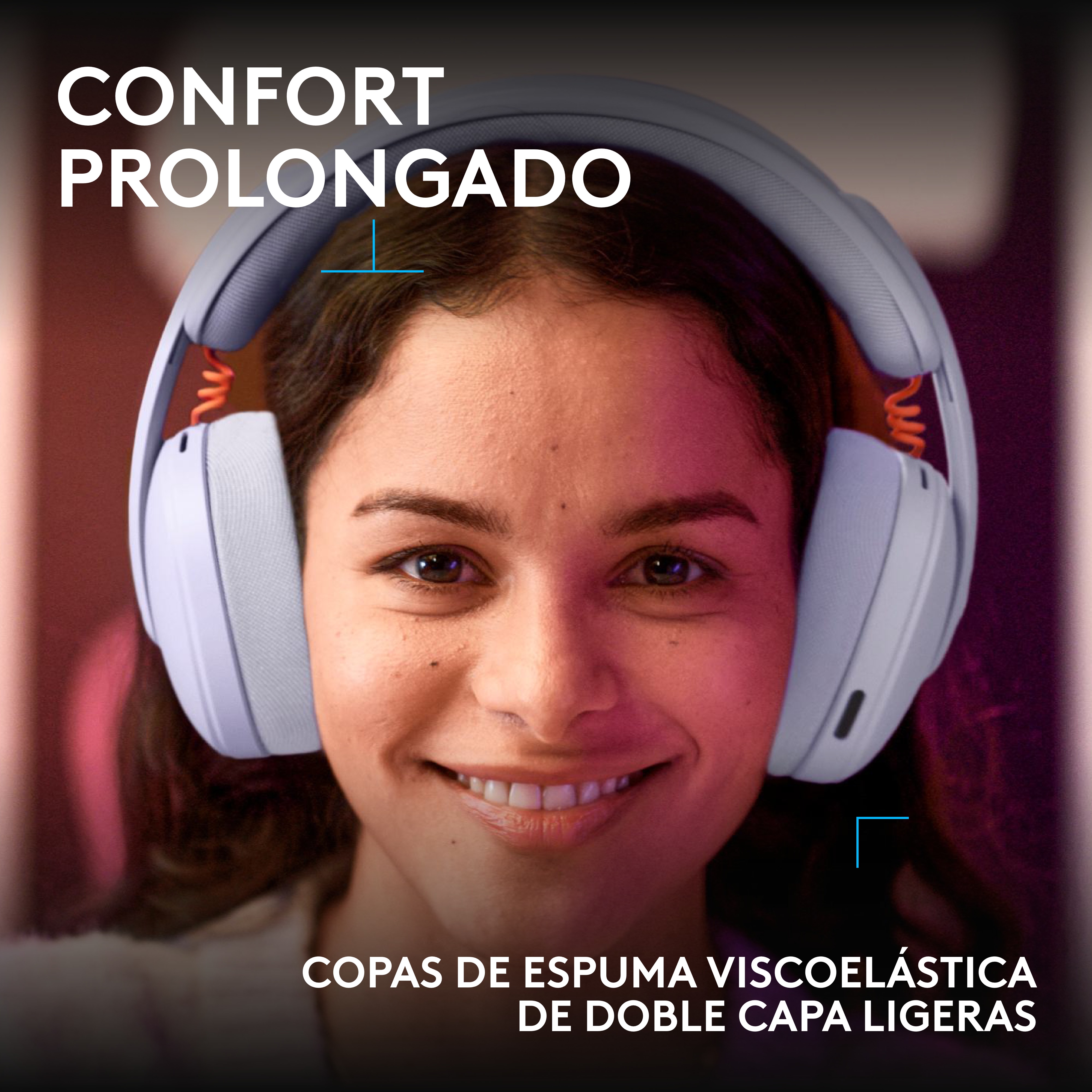 Audífonos con micrófono inalámbricos G325 LIGHTSPEED para juegos Lila - 2