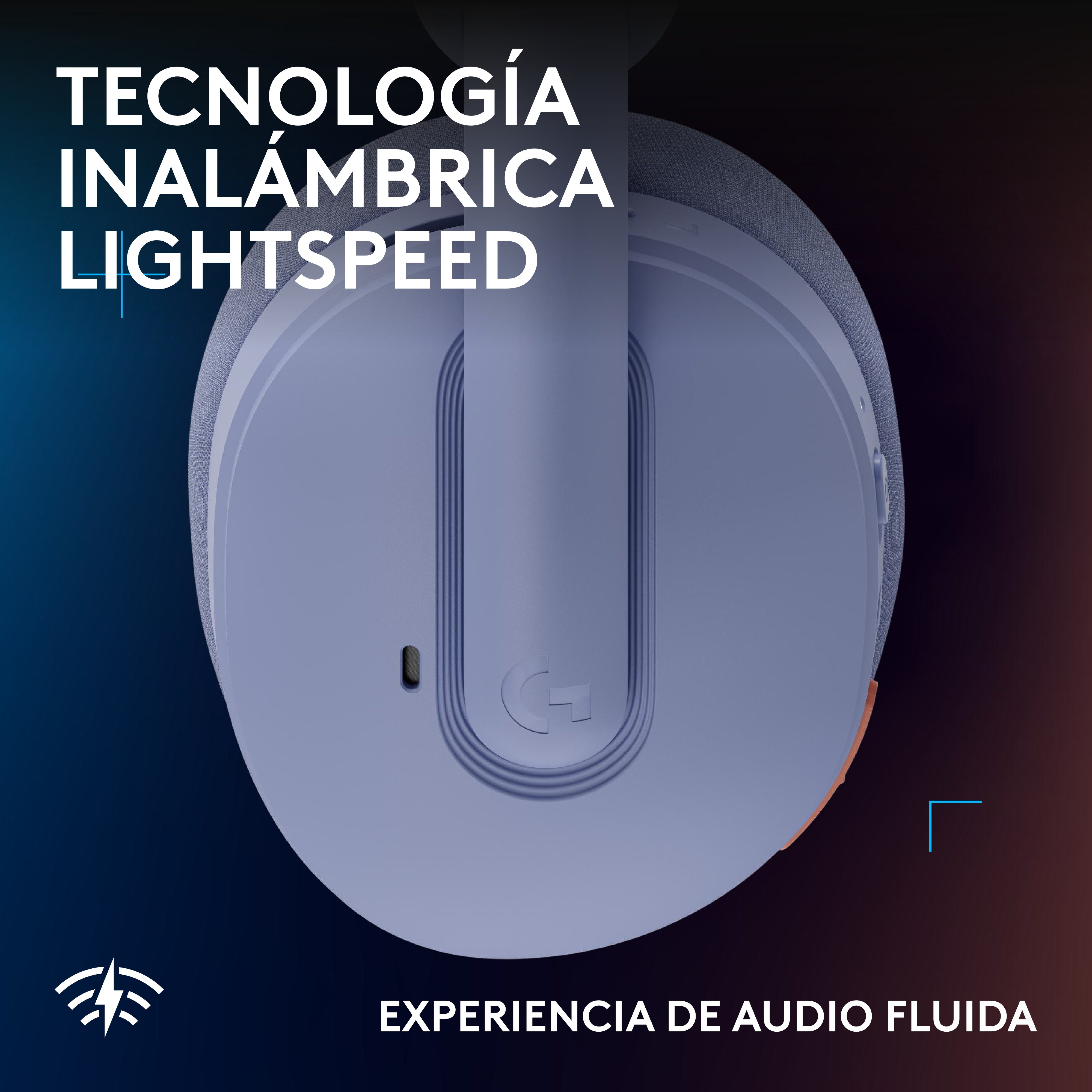 Audífonos con micrófono inalámbricos G325 LIGHTSPEED para juegos Lila - 3
