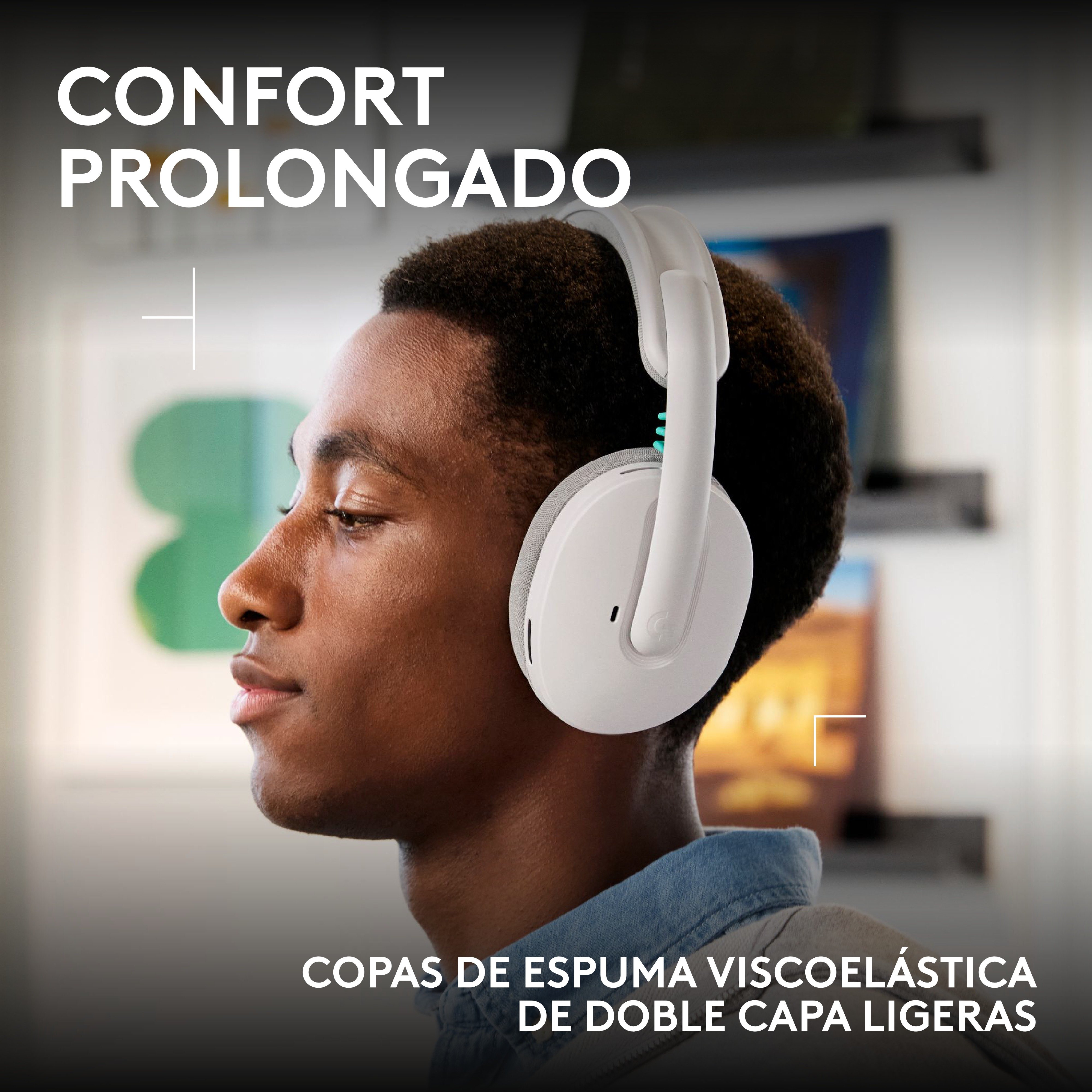 Audífonos con micrófono inalámbricos G325 LIGHTSPEED para juegos Blanco - 2