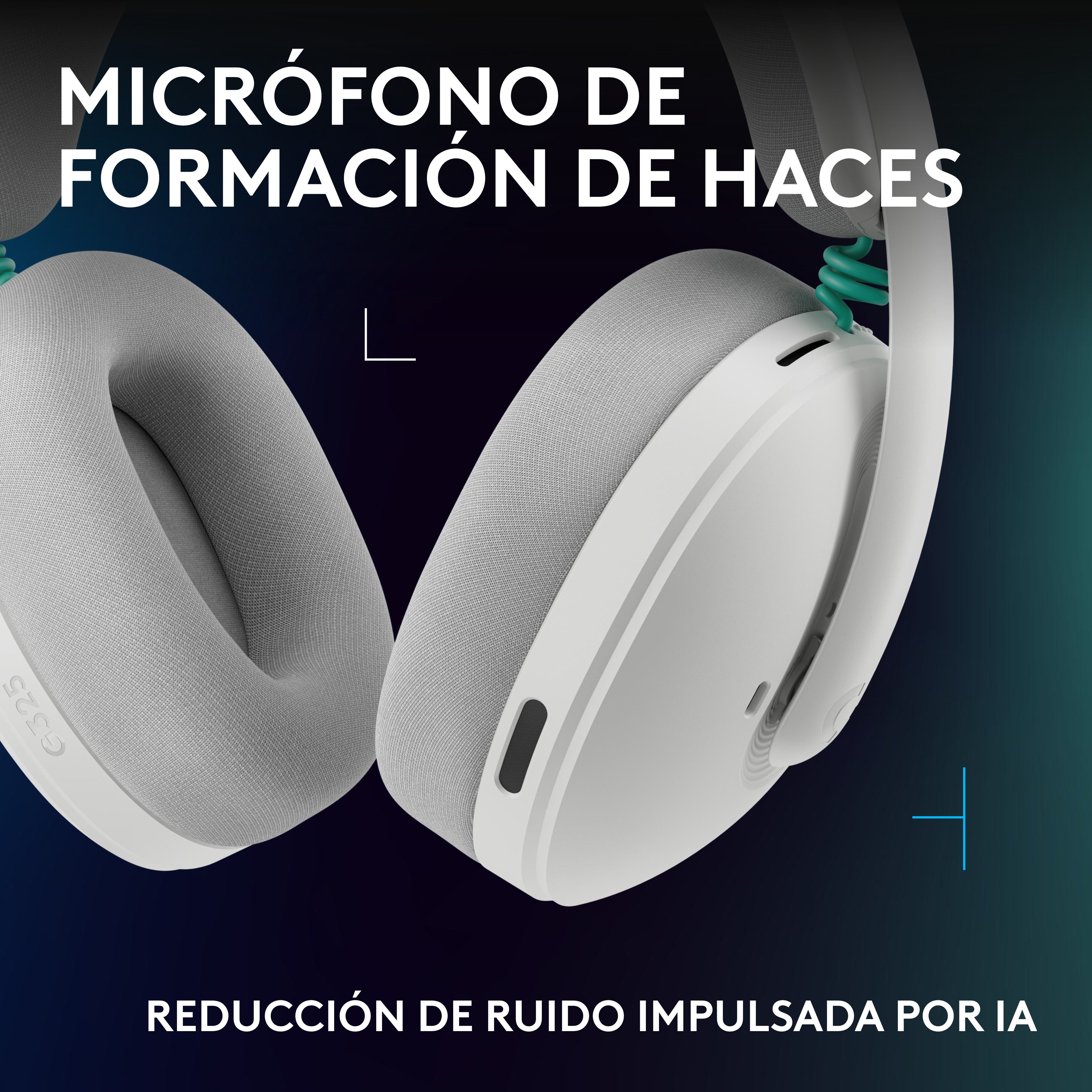 Audífonos con micrófono inalámbricos G325 LIGHTSPEED para juegos Blanco - 5