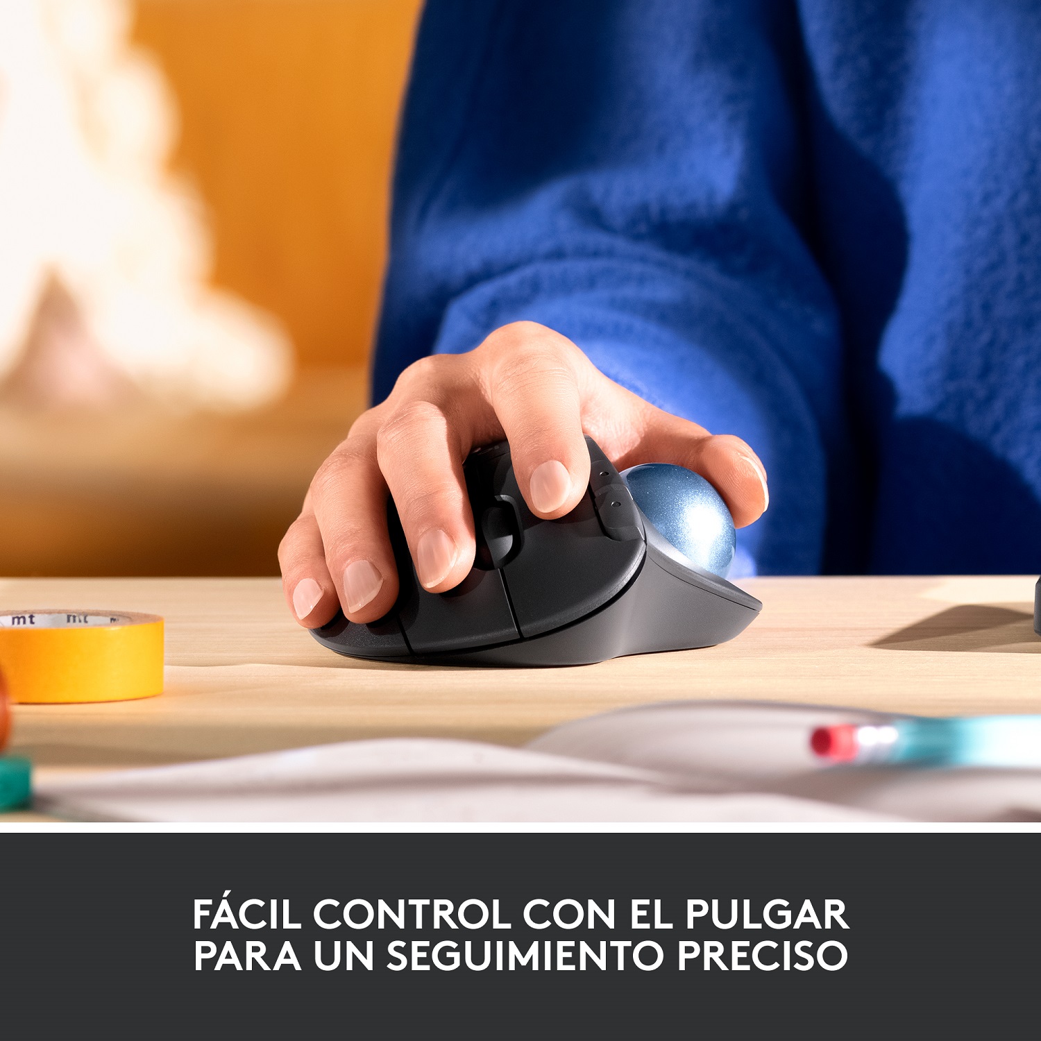 MOUSE INALÁMBRICO TRACKBALL ERGO M575S NEGRO - 3