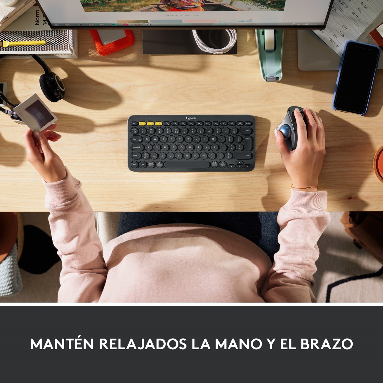 MOUSE INALÁMBRICO TRACKBALL ERGO M575S NEGRO - 4