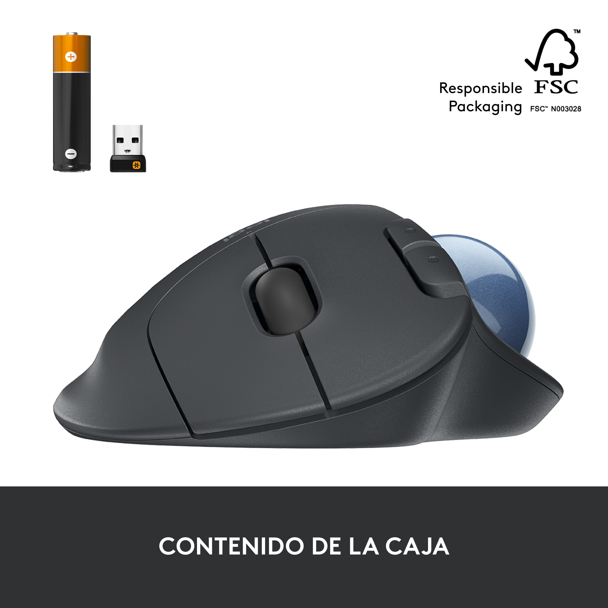 MOUSE INALÁMBRICO TRACKBALL ERGO M575S NEGRO - 8