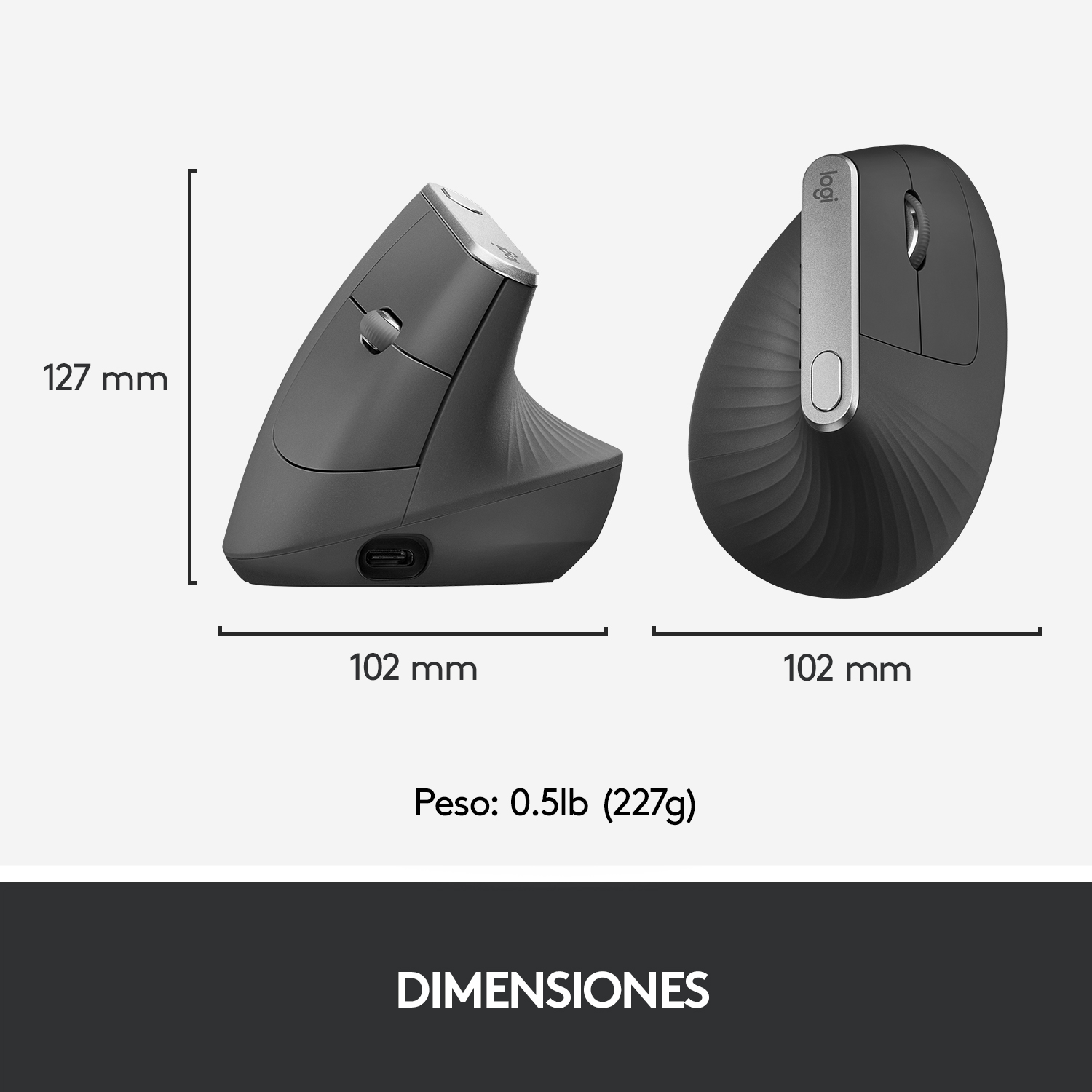 Mouse Ergo Logitech MX VERTICAL Negro - 7