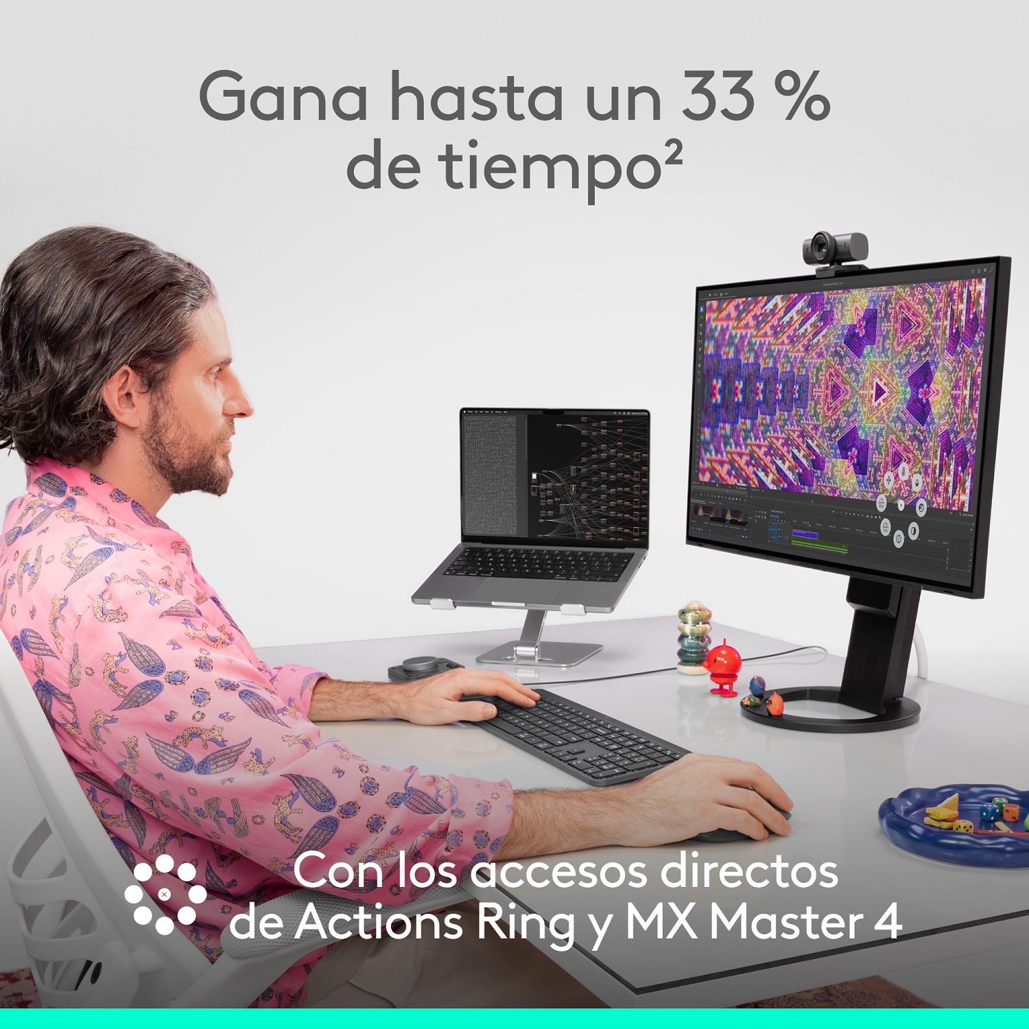 Mouse Inalámbrico Logitech MX Master 4 Grafito - 3