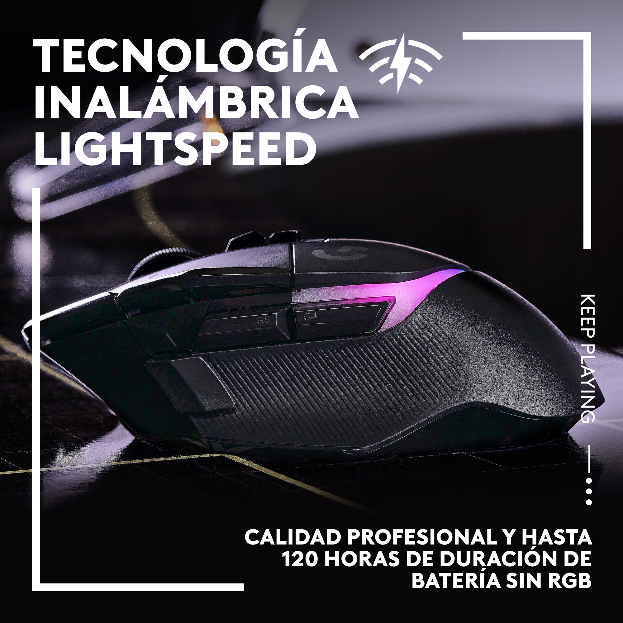 Mouse inalámbrico Logitech G502 X PLUS LIGHTSPEED RGB para juegos Negro - 2