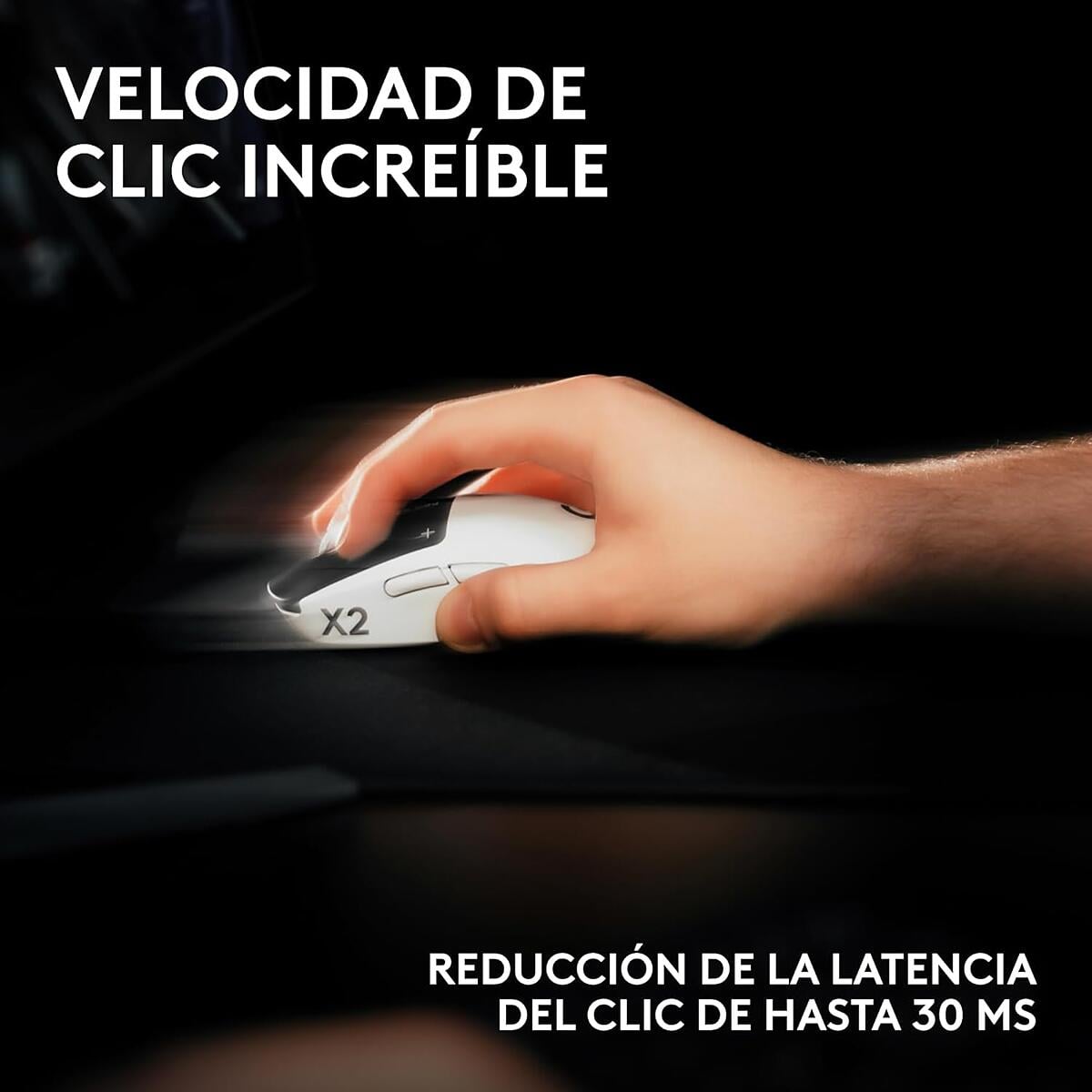 Mouse Inalámbrico Logitech PRO X2 SUPERSTRIKE para juegos Negro/Blanco - 2