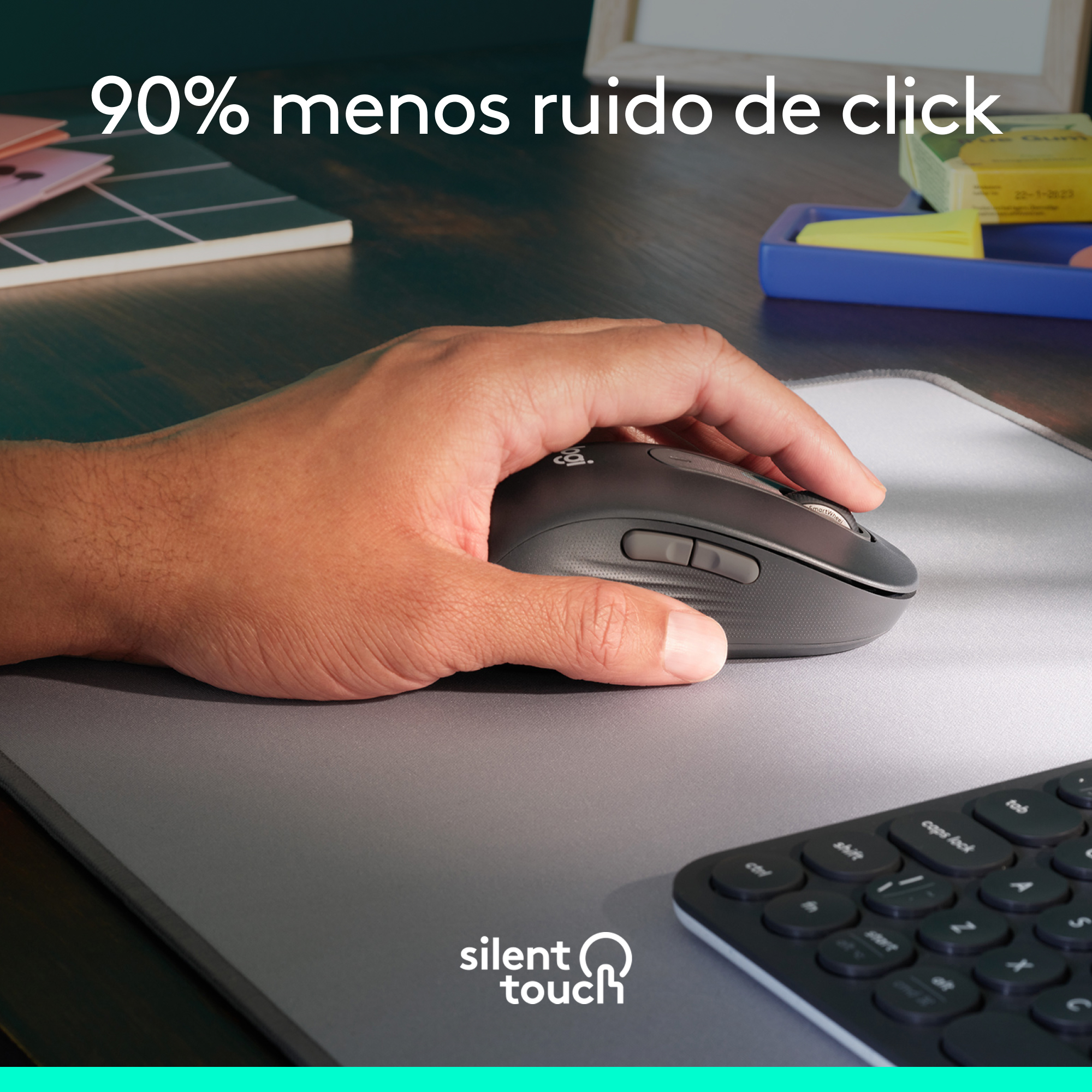 MOUSE INALÁMBRICO LOGITECH PARA ZURDOS SIGNATURE M650 L LEFT BLACK - 3