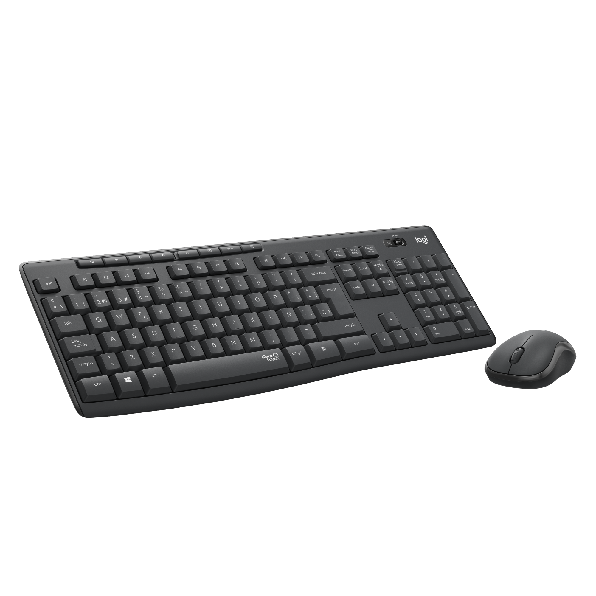 Combo teclado y Mouse silencioso inalámbrico Logitech MK295 Negro - 1