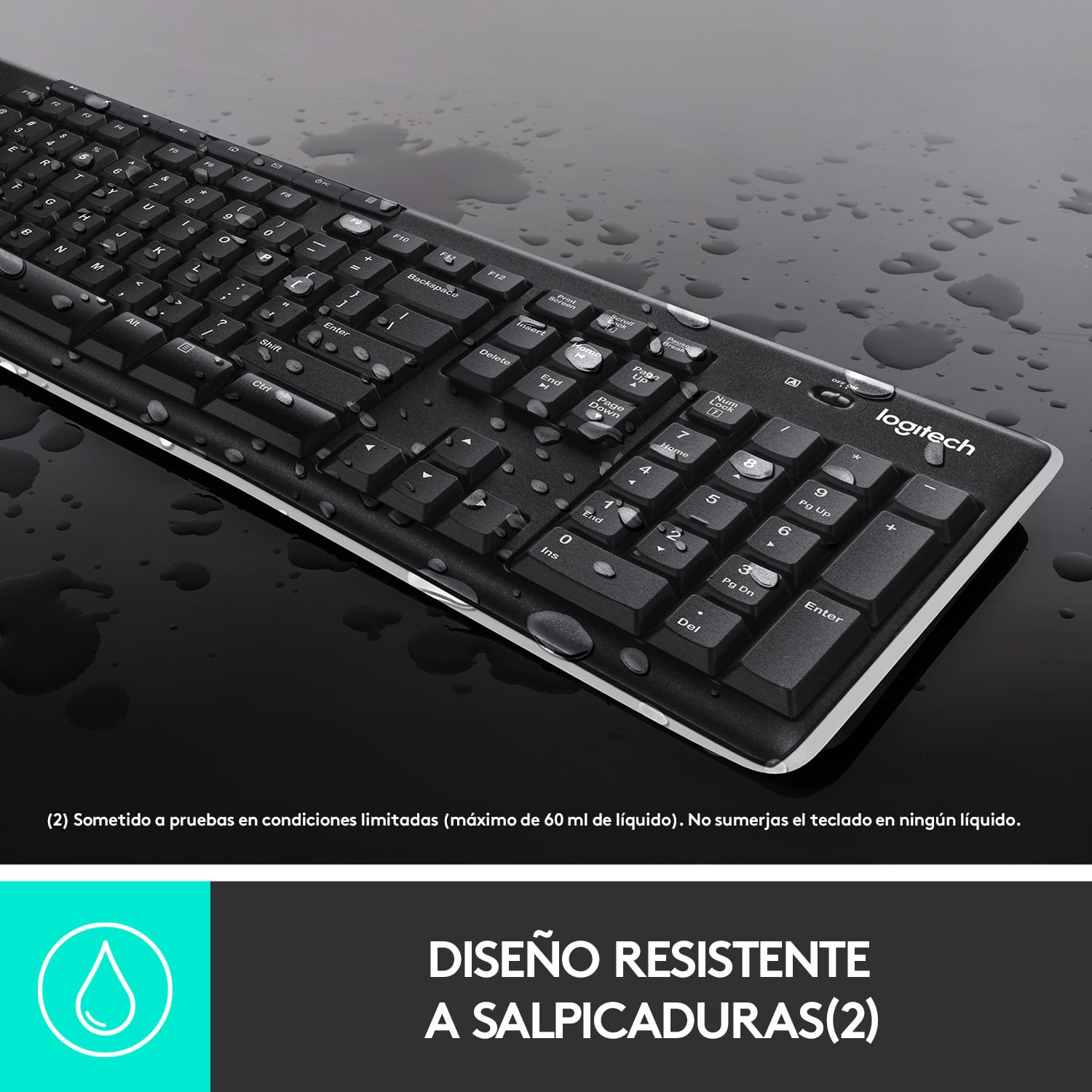 TECLADO INALÁMBRICO LOGITECH K270 NEGRO - 4