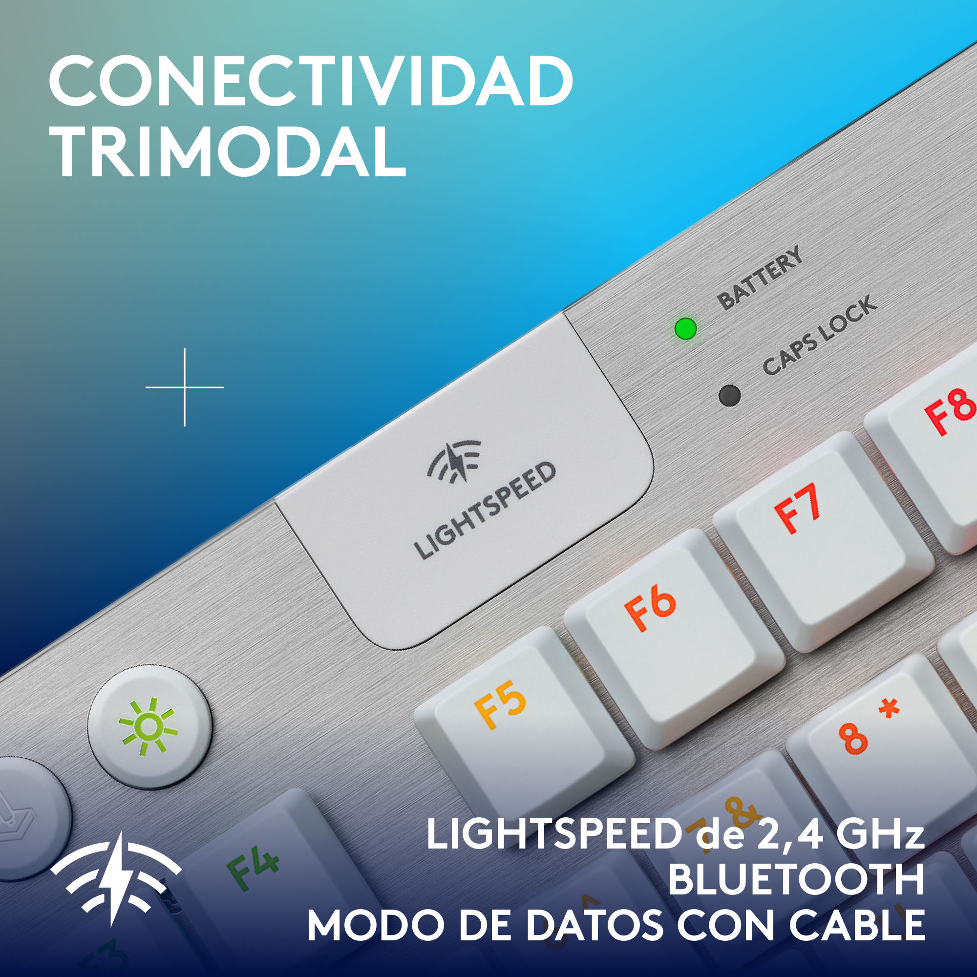 Teclado inalámbrico Logitech G915 X LIGHTSPEED TKL para juegos Blanco - 4