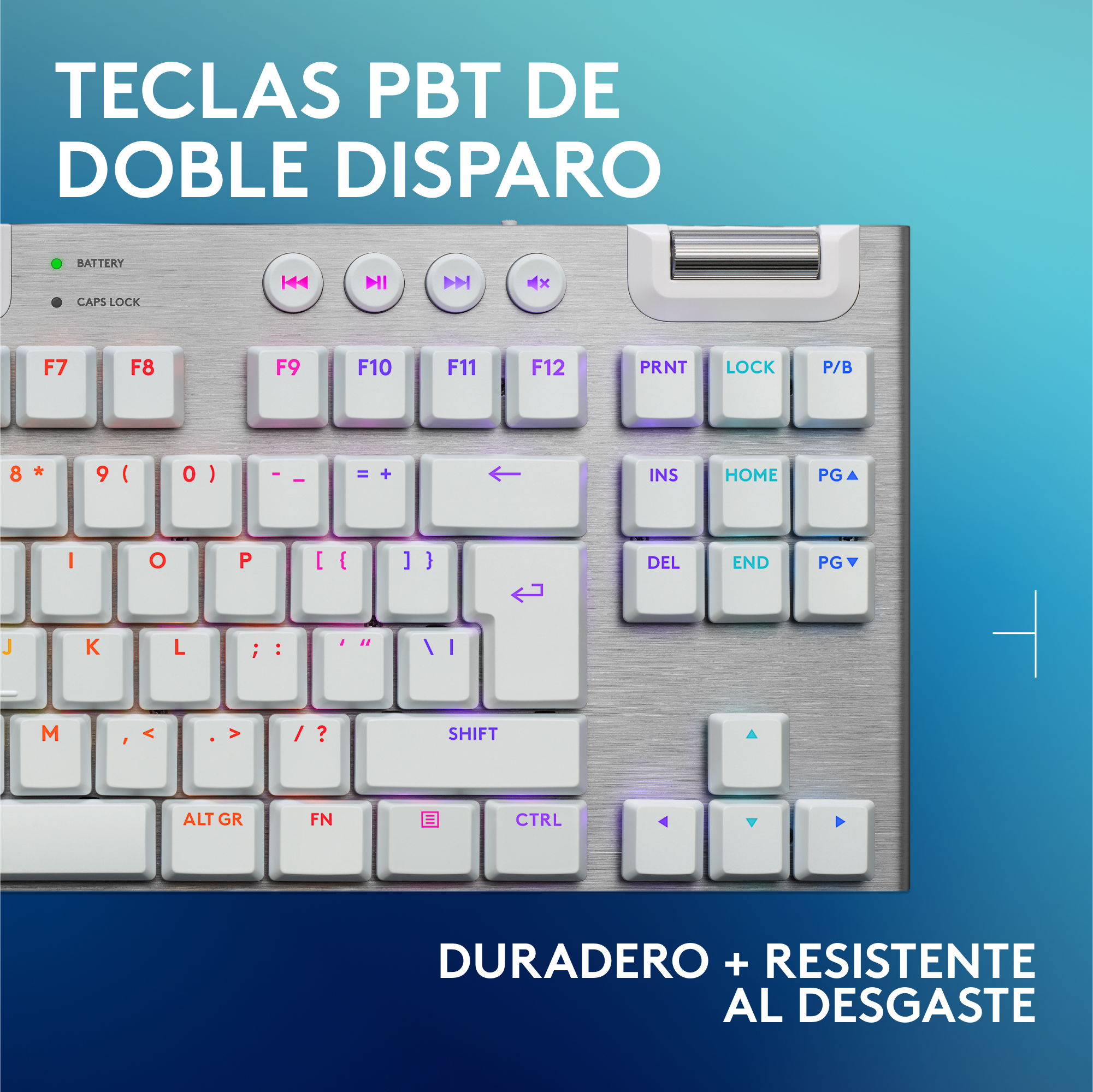Teclado inalámbrico Logitech G915 X LIGHTSPEED TKL para juegos Blanco - 6